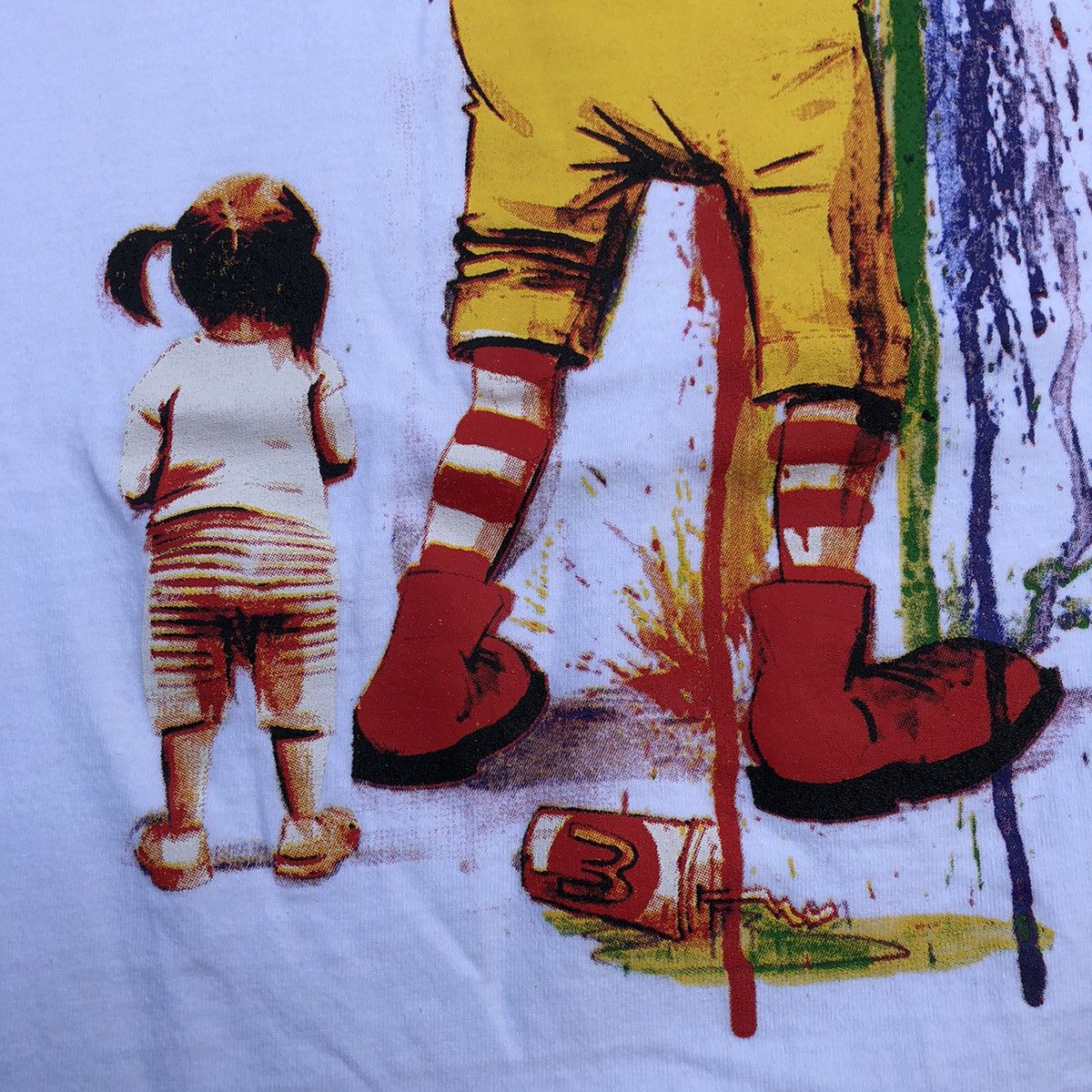 Designer × Japanese Brand × Vintage 🔥Rare🔥🇯🇵Unfledged Graphic Of Clown Mc Donald And A Kids Tee Size US S / EU 44-46 / 1 - 3 Thumbnail