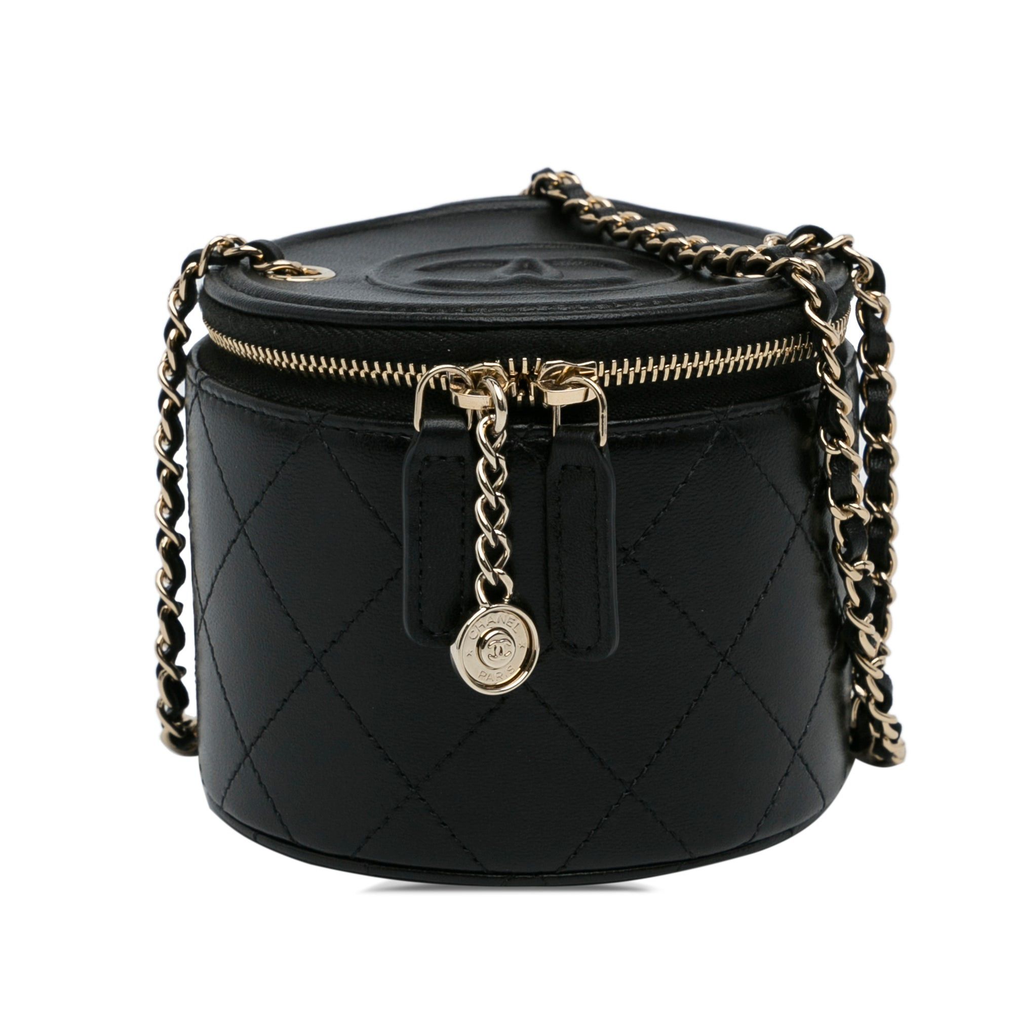 Chanel Chanel CC Round Vanity Bag Black Size ONE SIZE - 1 Thumbnail