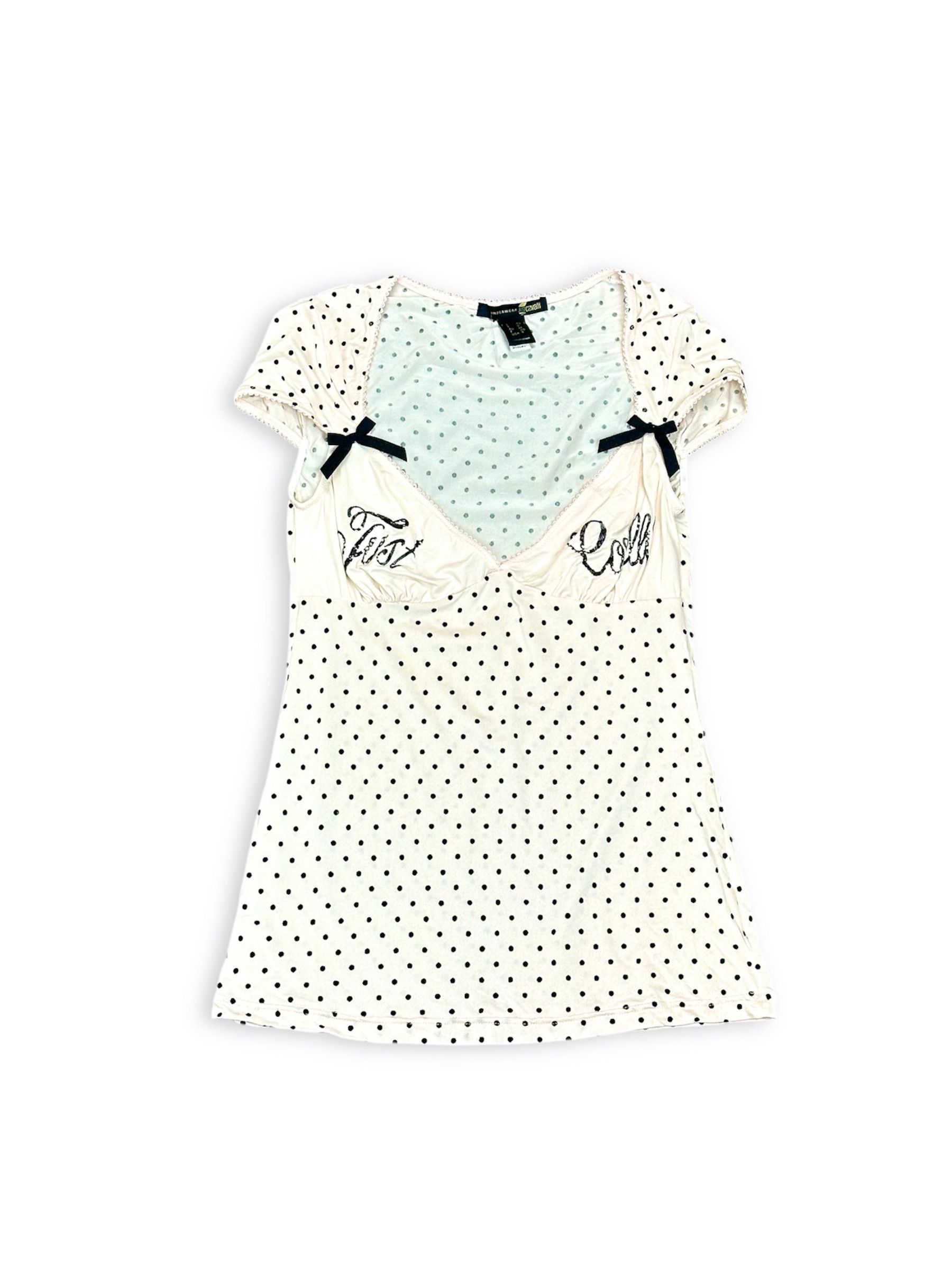 Just Cavalli Roberto Cavalli Printed bunt style polka dot t-shirt Size M / US 6-8 / IT 42-44 - 1 Thumbnail