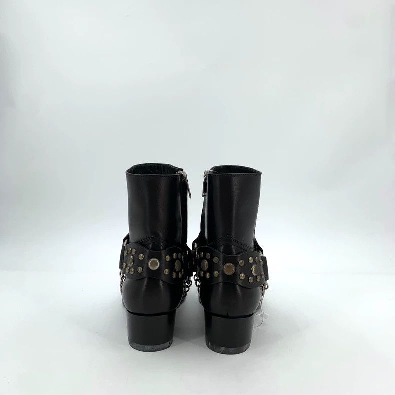 Saint Laurent Paris Saint Laurent Paris Black strap chain rivet round leather Size US 6.5 / IT 36.5 - 4 Thumbnail