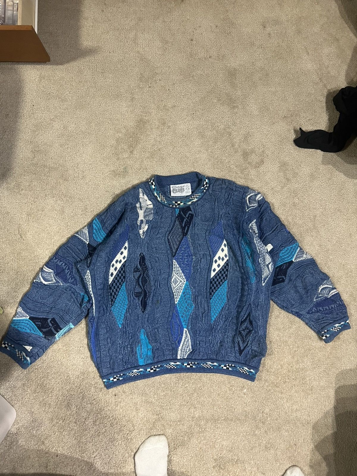 Coogi × Vintage Vintage 90s Coogi Sweater Made in Australia Blues 