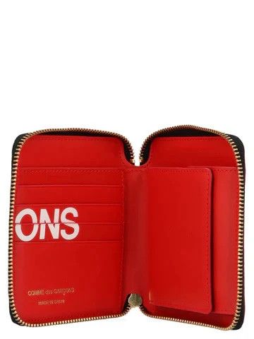 Comme des Garcons Comme des Garçons Huge Logo Zip Around Wallet in Red Size ONE SIZE - 5 Thumbnail