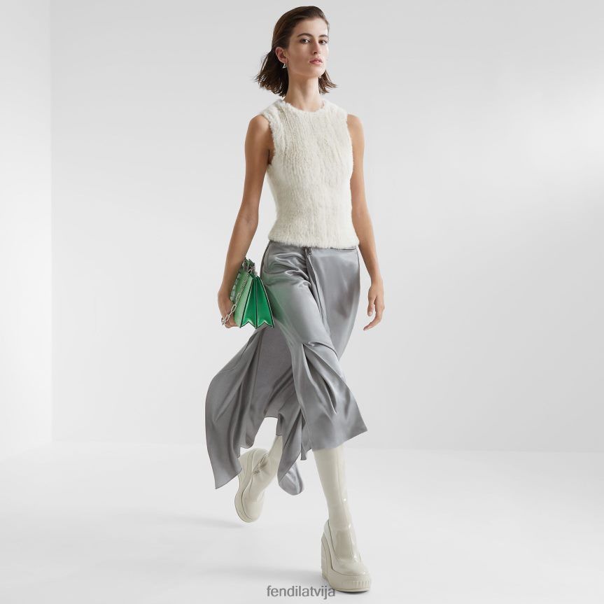 Fendi o1loc1c0824 Skirt in Grey Size 27" / US 4 / IT 40 - 4 Thumbnail