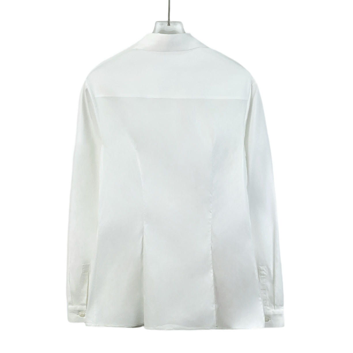 Prada CW0401 Prada Womens White Long-Sleeve Button-Up Shirt Size M / US 6-8 / IT 42-44 - 2 Thumbnail