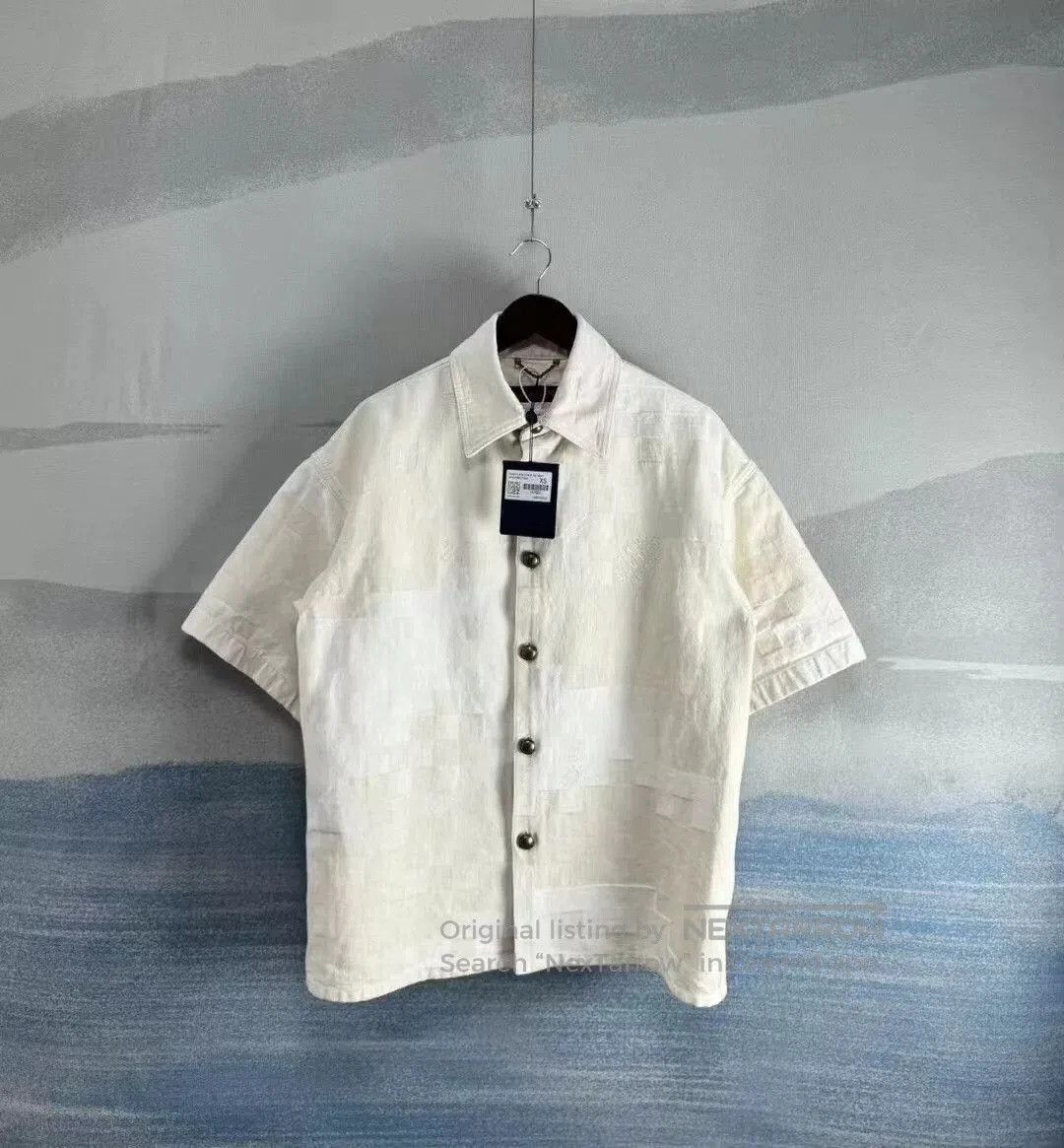 Louis Vuitton Louis Vuitton Beige Short Sleeve Button-Up Shirt. Size US XS / EU 42 / 0 - 1 Thumbnail