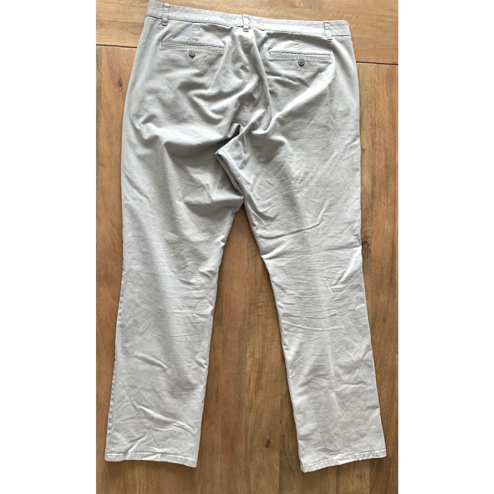 Bonobos Bonobos Slim Straight Leg Chino Pants Mens 38x32 Beige Flat Front Office Workwear pants Size US 38 / EU 54 - 2 Thumbnail