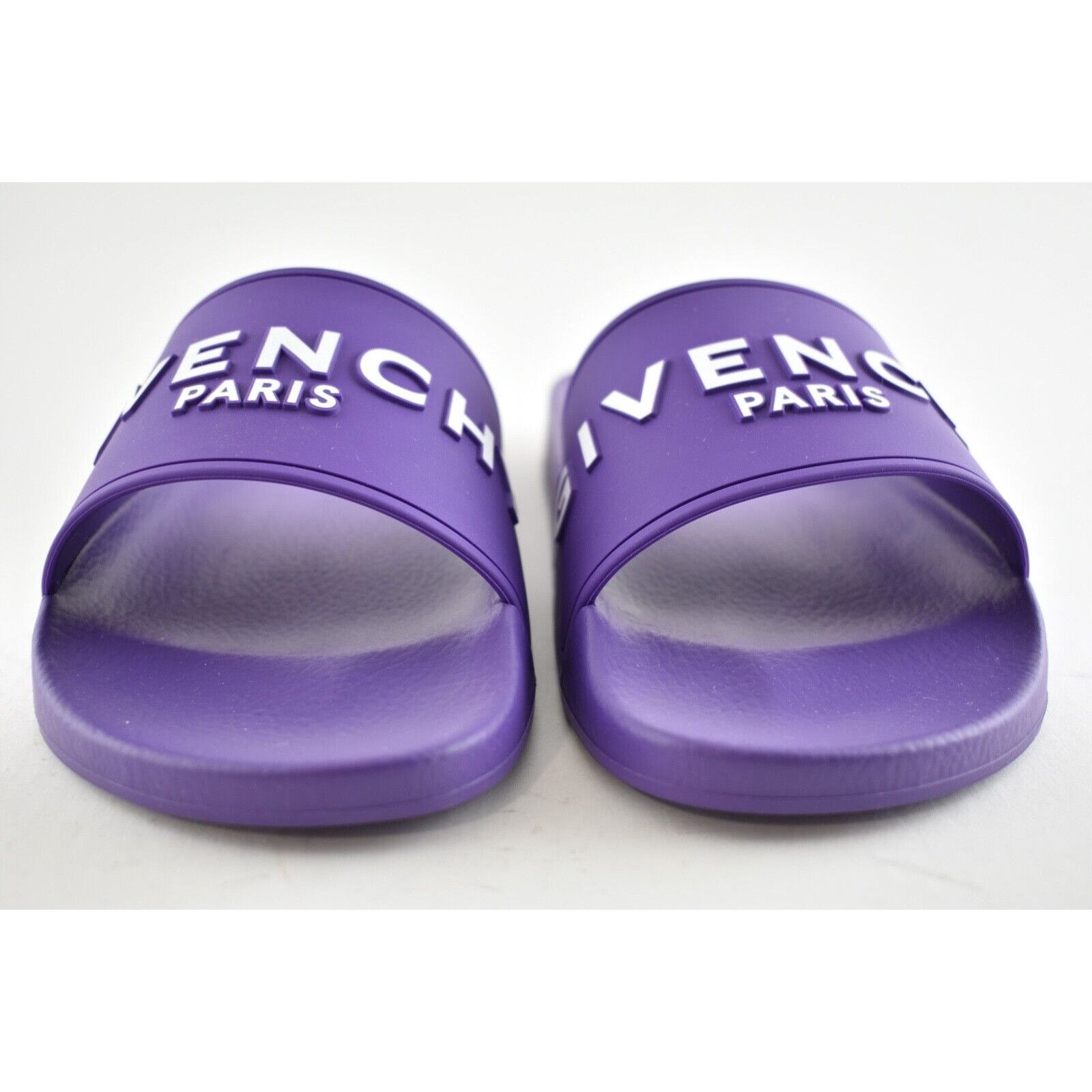 Givenchy Givenchy Paris Purple Rubber White Logo Slide On Pool Sandal Size US 6 / IT 36 - 7 Thumbnail