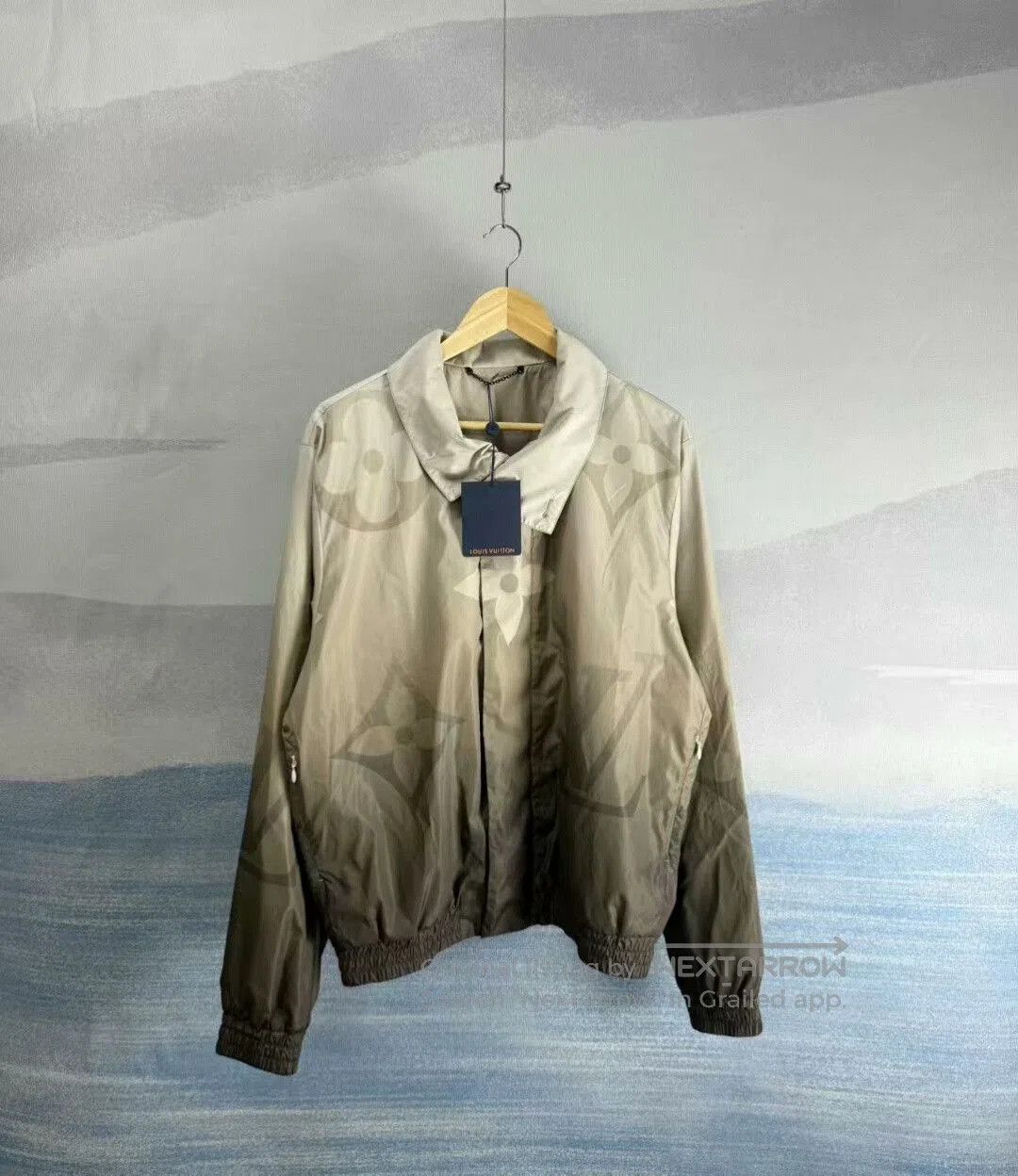 louis vuitton beige gradient windbreaker jacket.