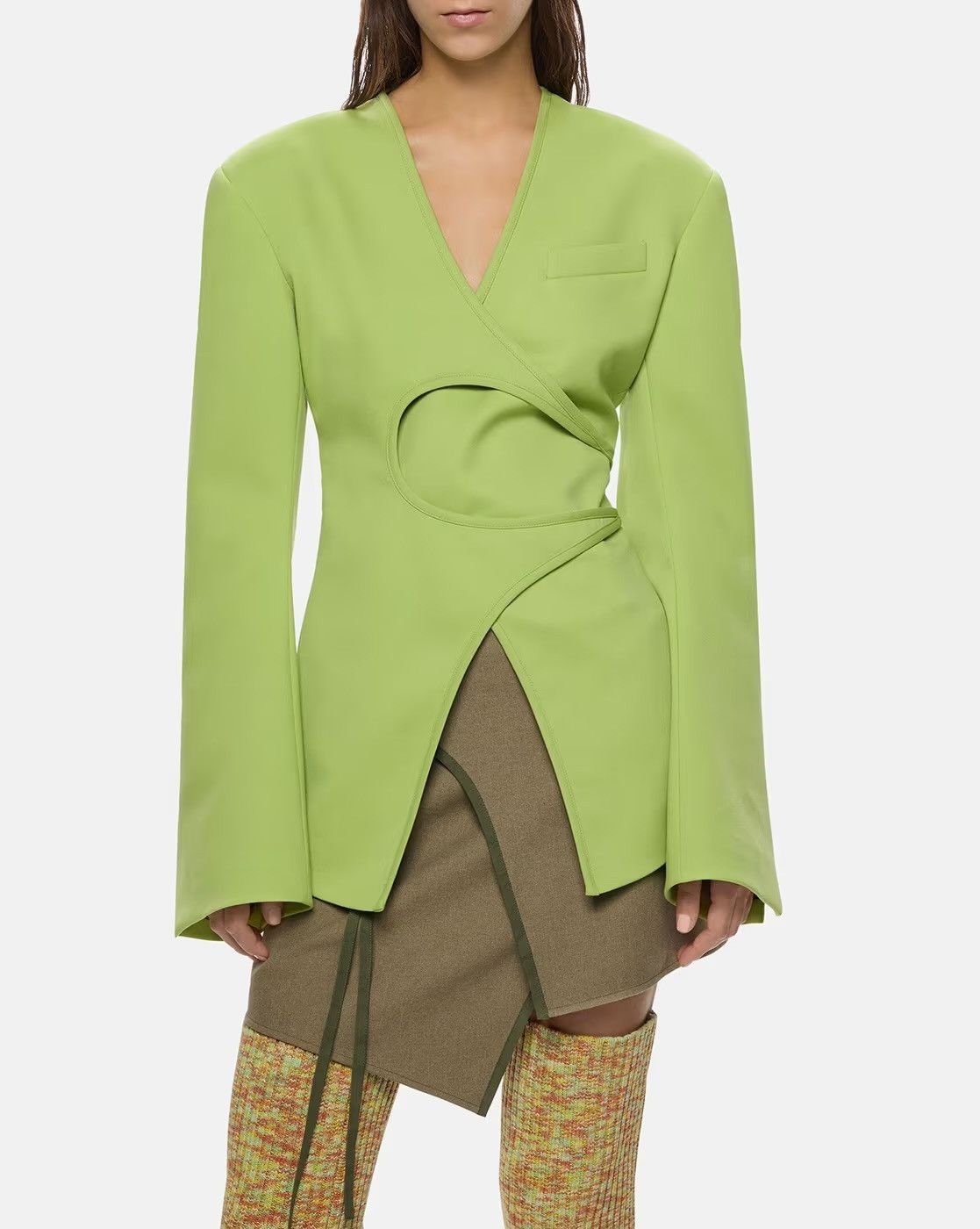 The Attico The Attico Greta Wrap Slim Fit Blazer Size S / US 4 / IT 40 - 5 Thumbnail