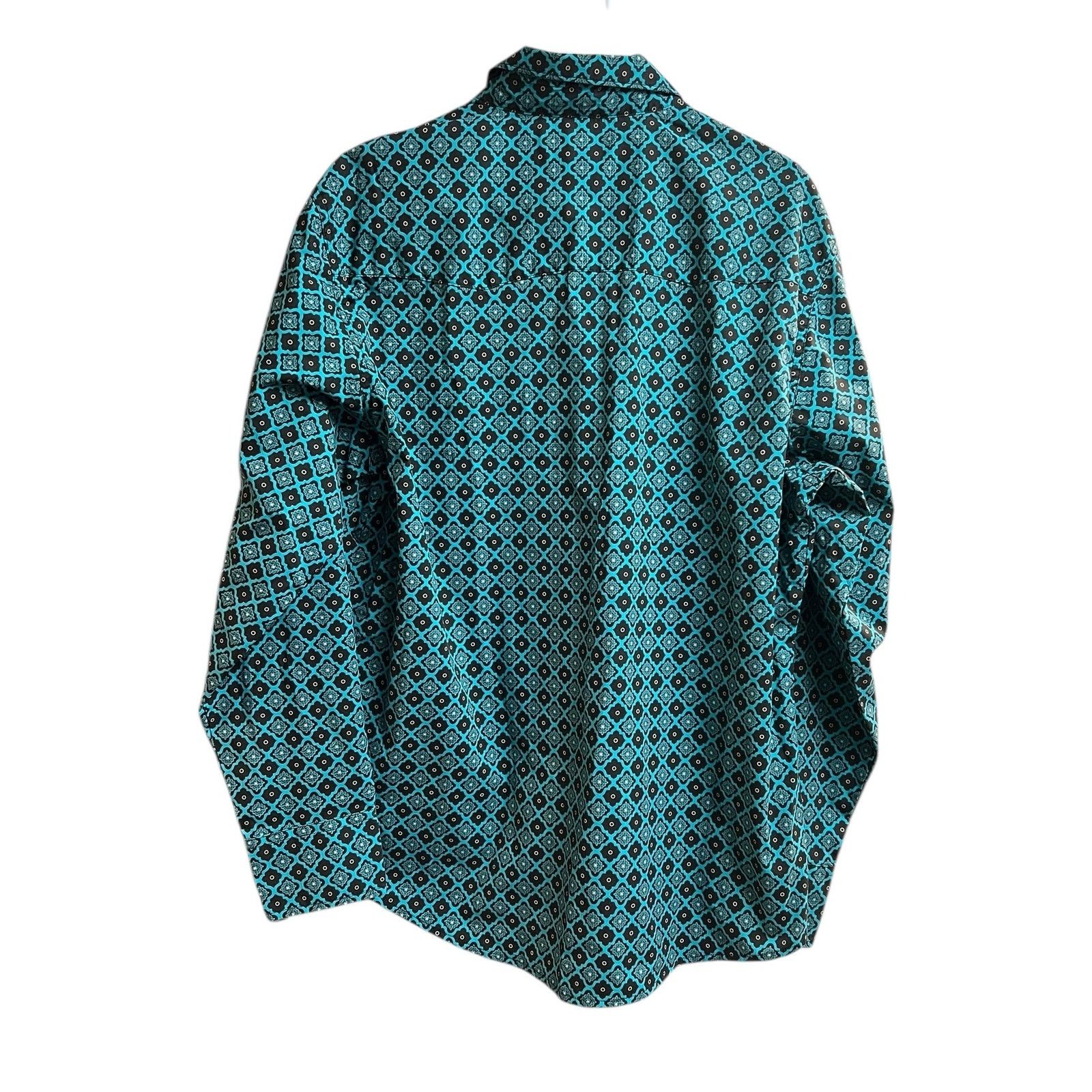 Wrangler Wrangler Wrancher Shirts Geometric Pattern Western XL Pearl Size US XL / EU 56 / 4 - 10 Thumbnail