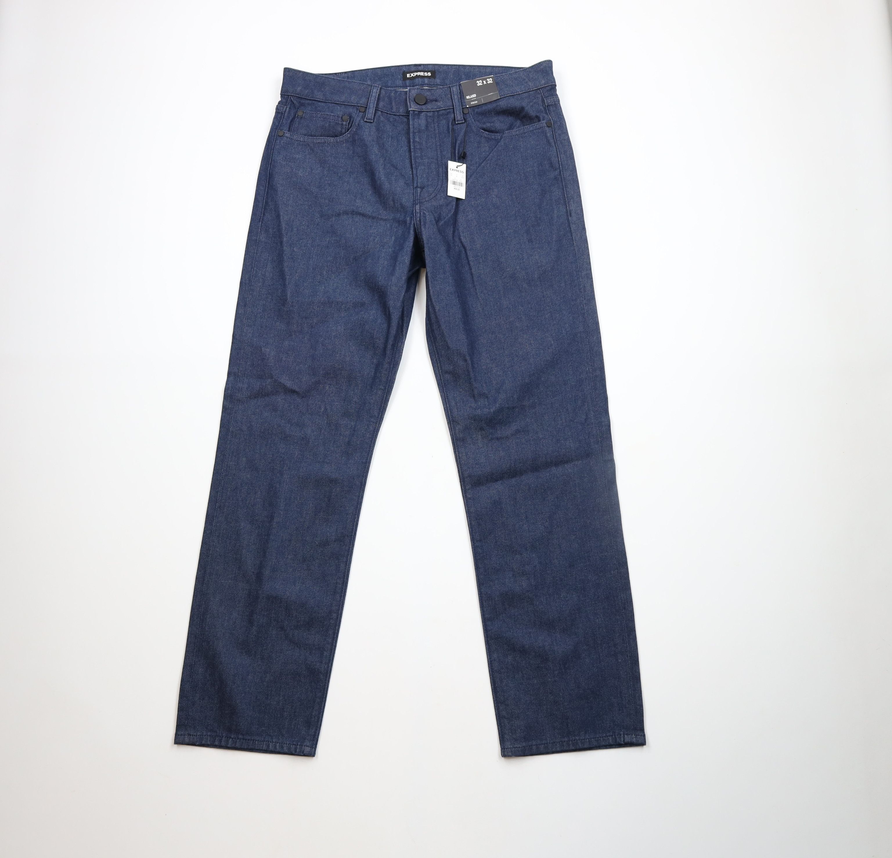 Express × Vintage New Express Relaxed Fit Straight Leg Denim Jeans Blue Size US 32 / EU 48 - 1 Thumbnail