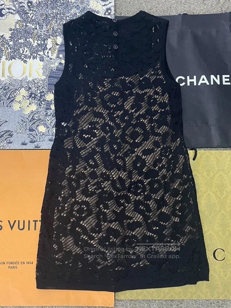 Chanel Chanel 22P Black Lace Sleeveless Dress. Size US M / EU 48-50 / 2 - 2 Thumbnail