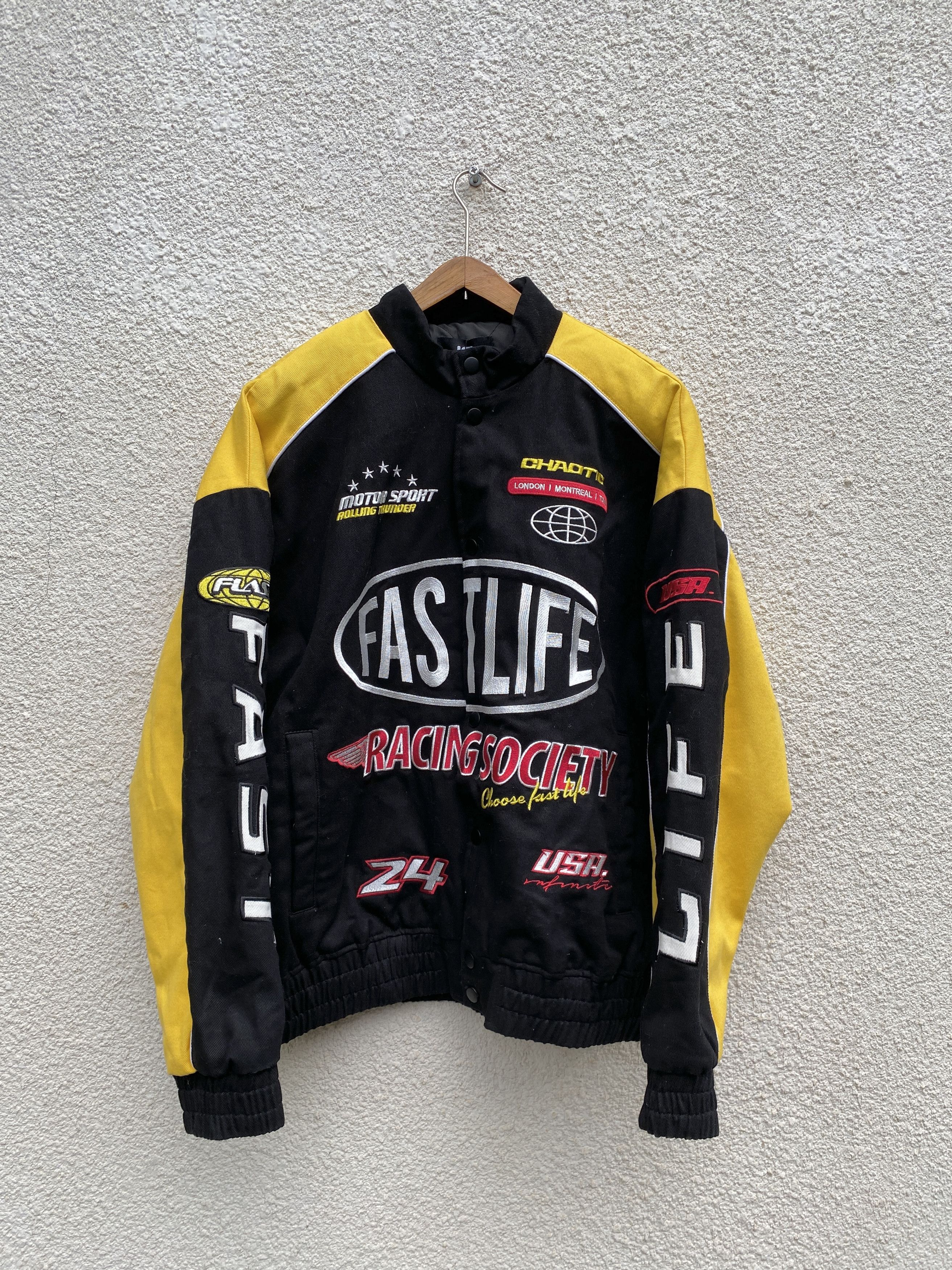 Japanese Brand × Yohji Yamamoto VINTAGE SEXY YOJHI YAMAMOTO STYLE RACING BOMBER JACKET Size US L / EU 52-54 / 3 - 3 Thumbnail
