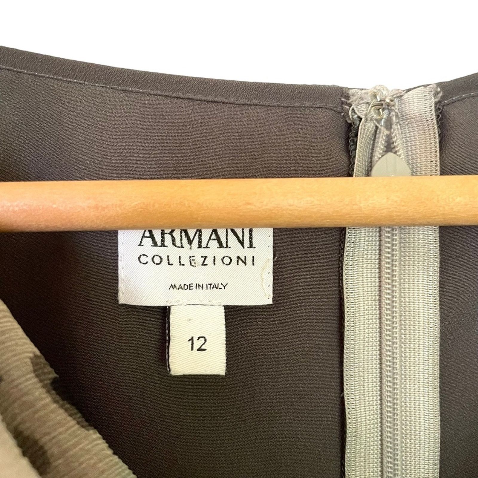 Giorgio Armani Giorgio Armani Collezioni Silk Chiffon Abstract Print Dress Size XL / US 12-14 / IT 48-50 - 3 Thumbnail