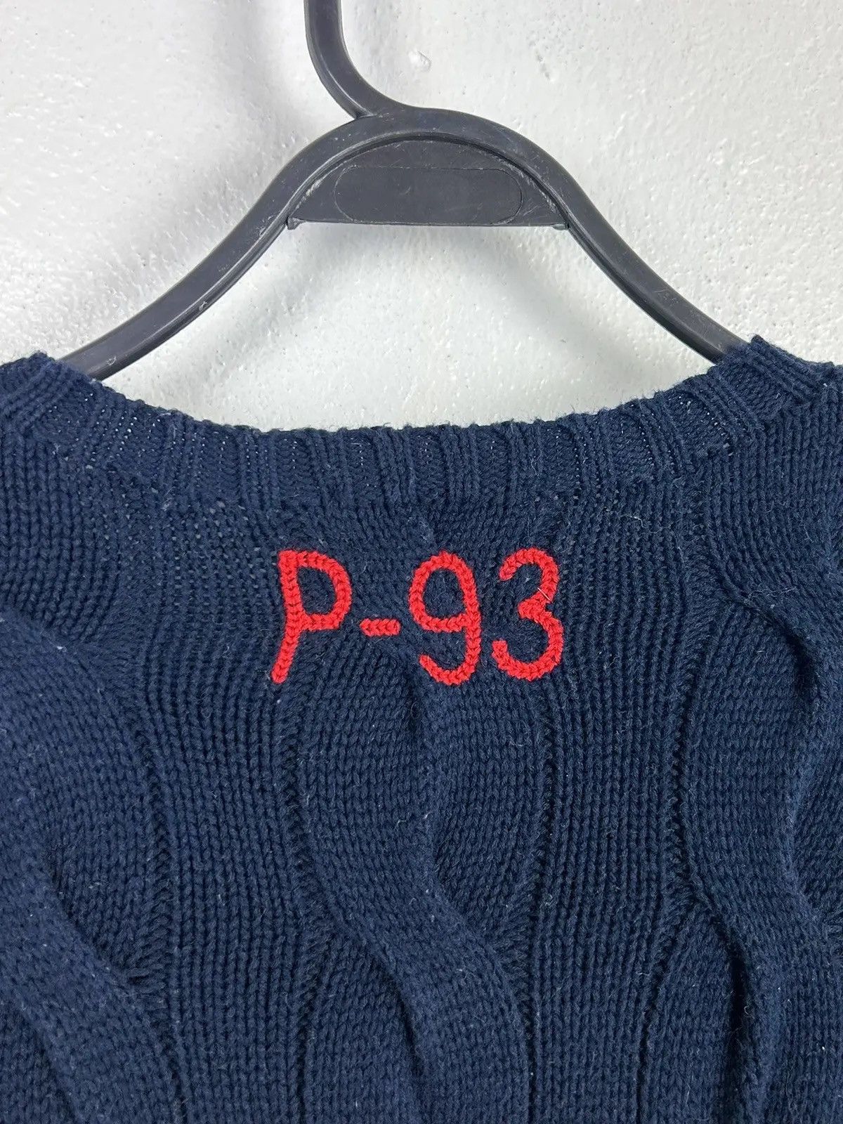 Polo Ralph Lauren Ralph Lauren P-93 Cable Knit Knitwear Striped Sweater Size US S / EU 44-46 / 1 - 6 Thumbnail