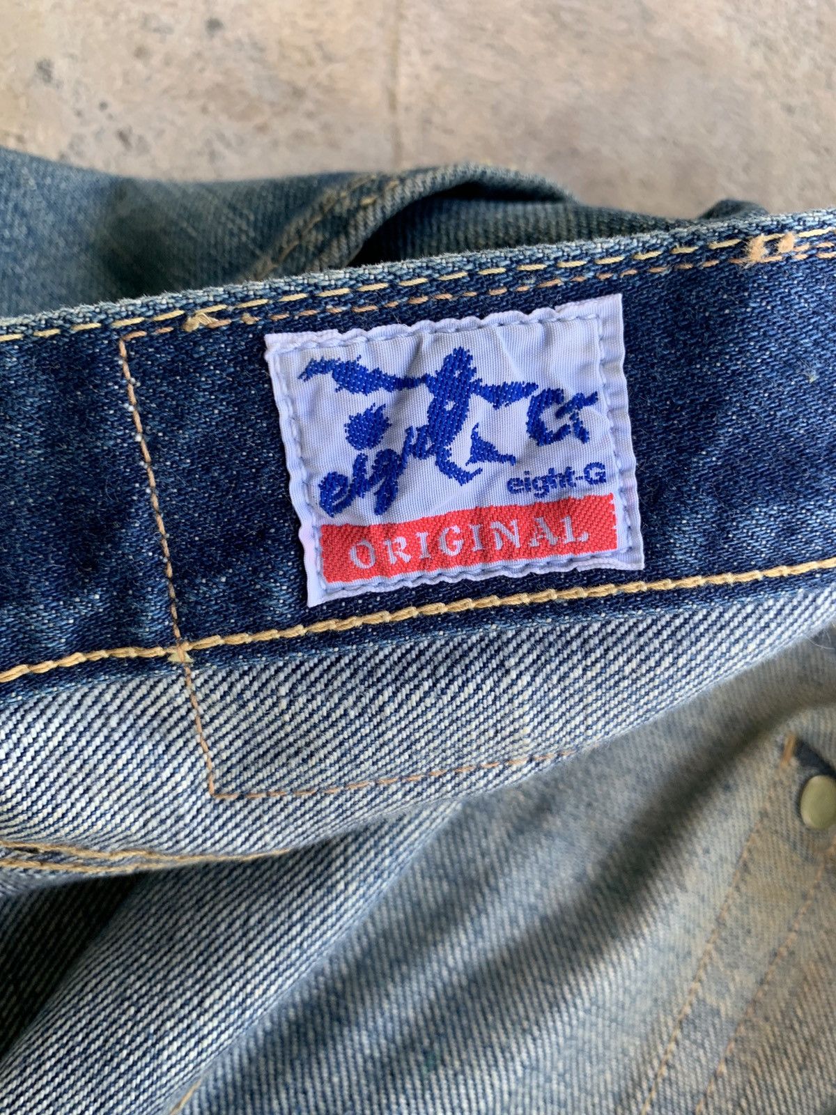 Japanese Brand × Kapital × Vintage Eight-G 880 Redline Selvedge Distressed Denim Size US 32 / EU 48 - 19 Thumbnail