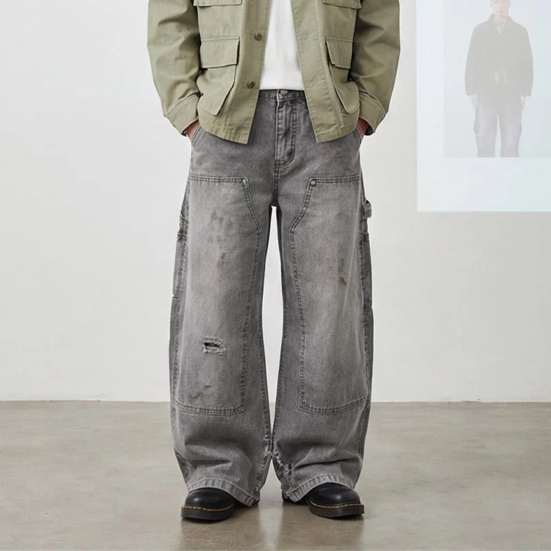 Japanese Brand Bootcut jeans workwear loose dirty dyed Size US 28 / EU 44 - 1 Thumbnail