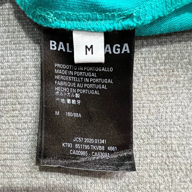 Balenciaga Balenciaga Lake green big destruction logo short sleeve 250 Size US M / EU 48-50 / 2 - 5 Thumbnail