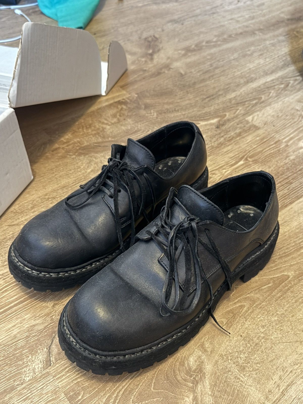 Guidi 792 Black Baby Calf Full Grain Derby – IfSohoNewYork
