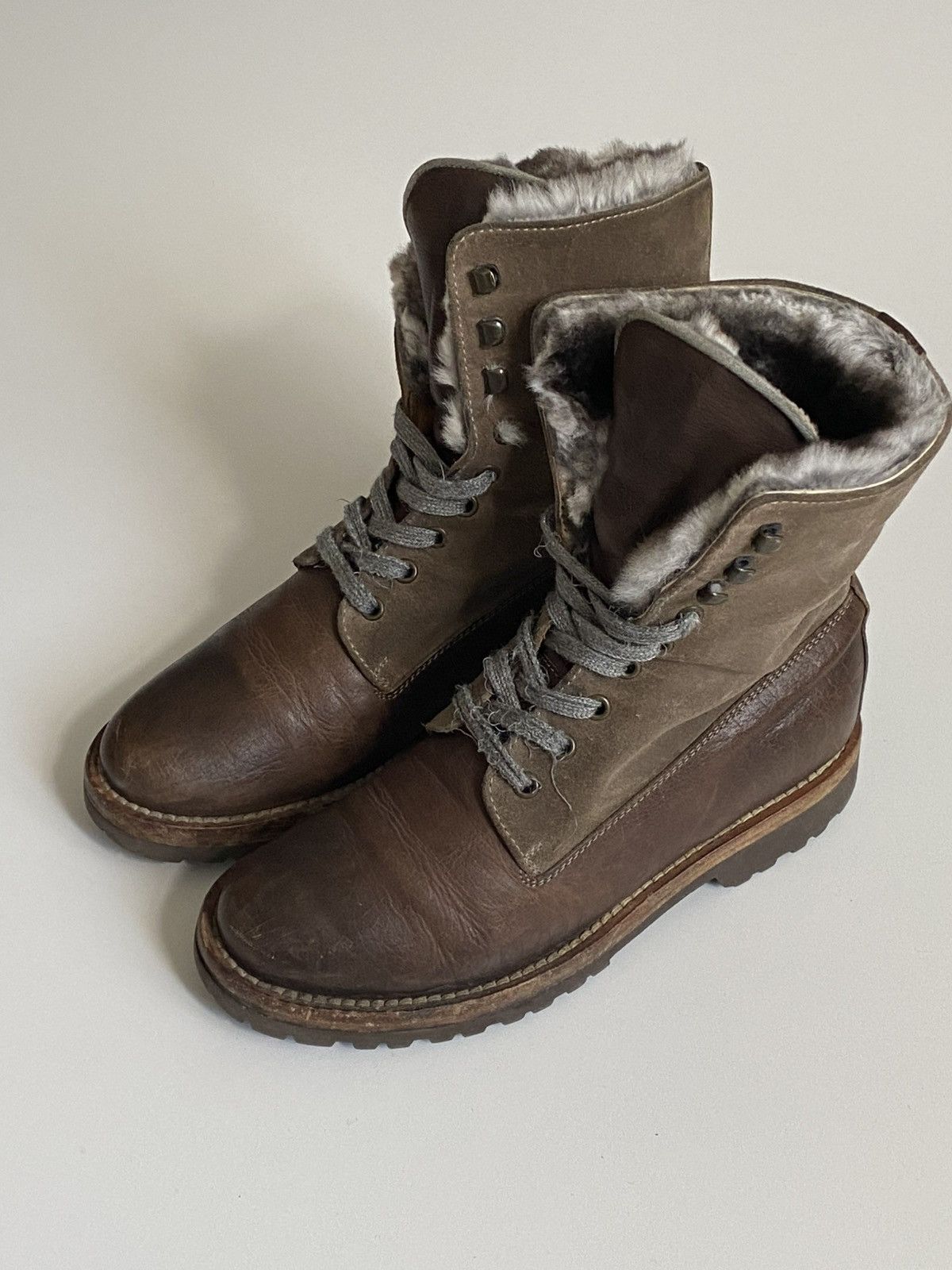 Brunello Cucinelli Brunello Cucinelli Shearling Lined Leather Winter Boots Y2k Size US 8 / IT 38 - 2 Thumbnail