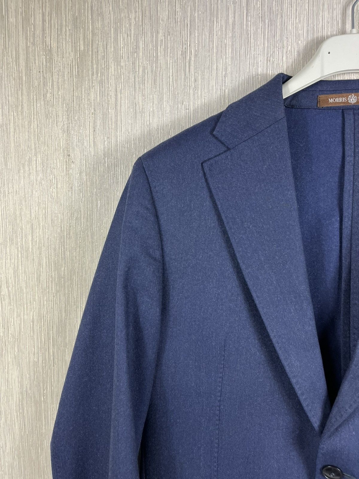 Designer × Morris Morris Heritage wool Mike plain flannel suit jacket blazer Size US L / EU 52-54 / 3 - 5 Thumbnail