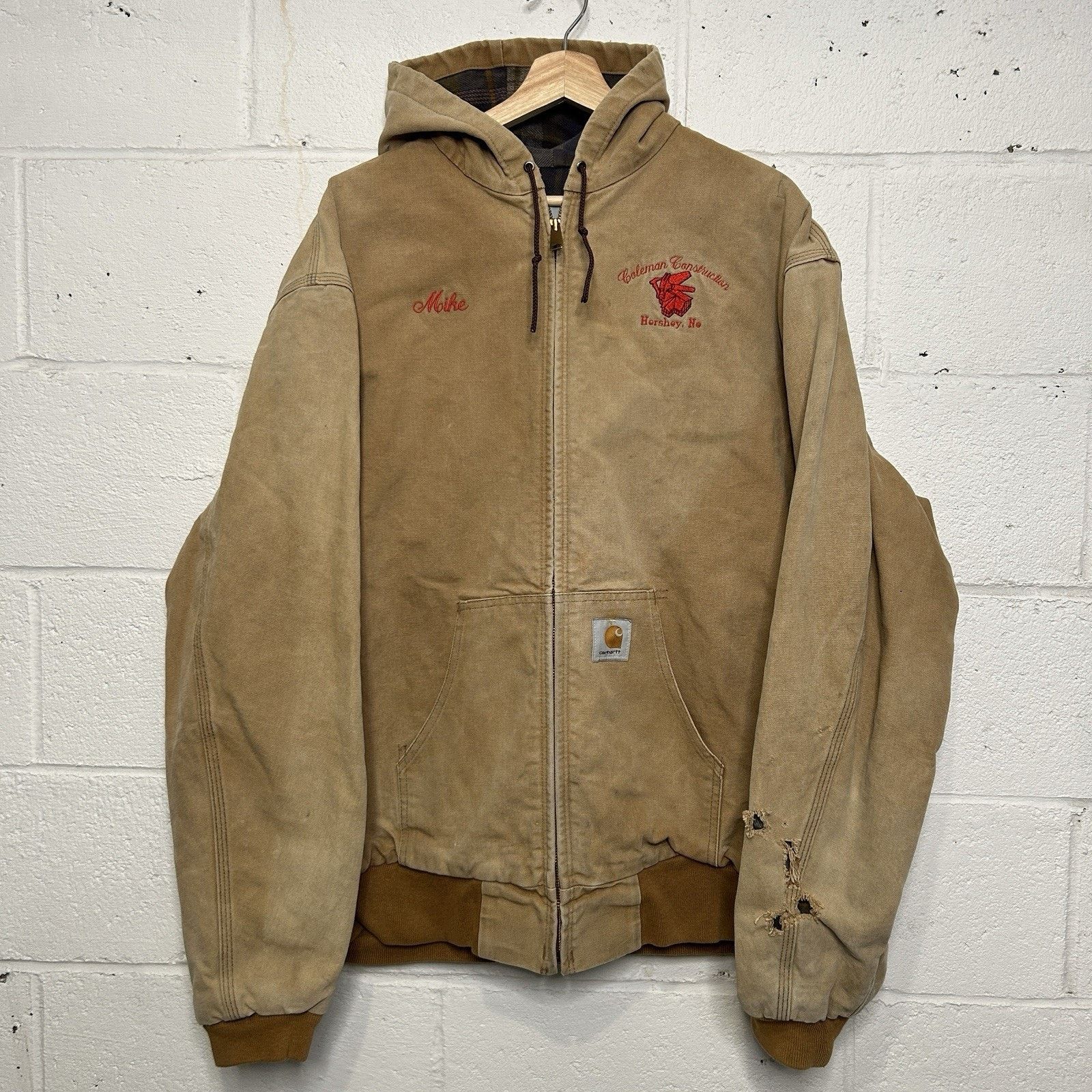 Carhartt Vintage Carhartt Flannel-Lined Hooded Active Jacket “Brown” Size US XL / EU 56 / 4 - 2 Thumbnail