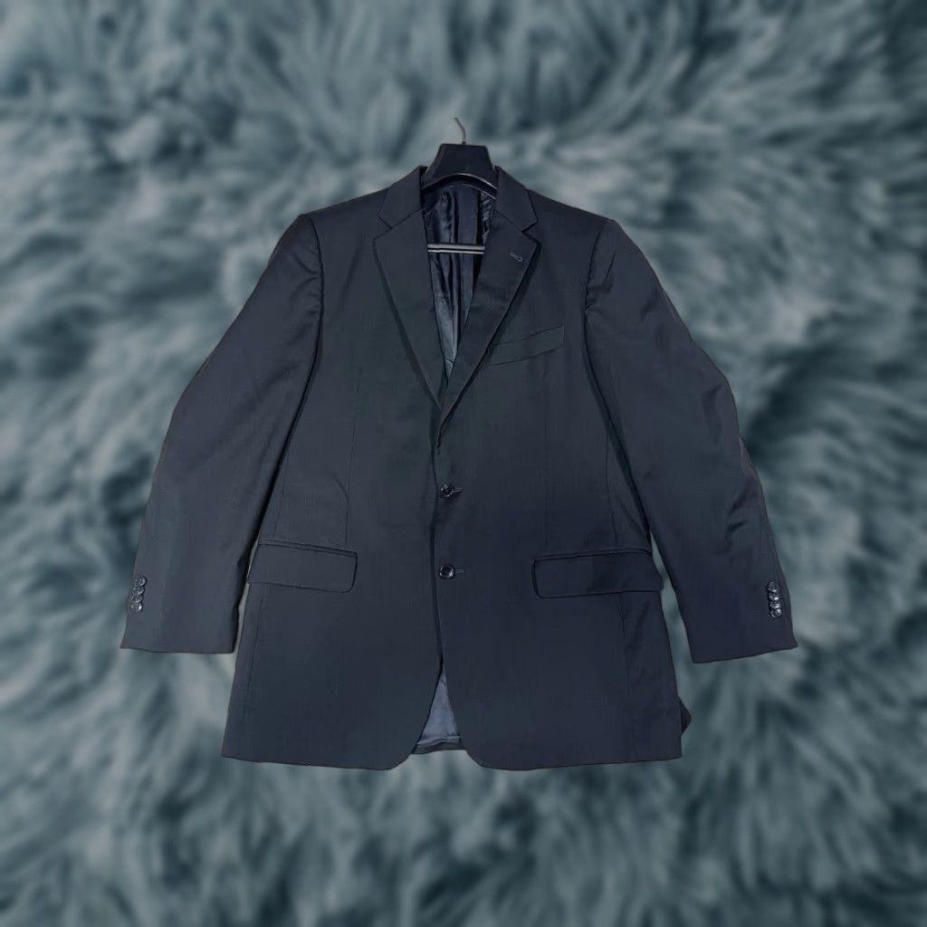 Joseph Abboud Joseph Abboud Men's Suit Jacket Blazer 42L 100% Wool Black Two Button Classic Wool Suit Jacket Mens 42 Black Size 42R - 1 Thumbnail