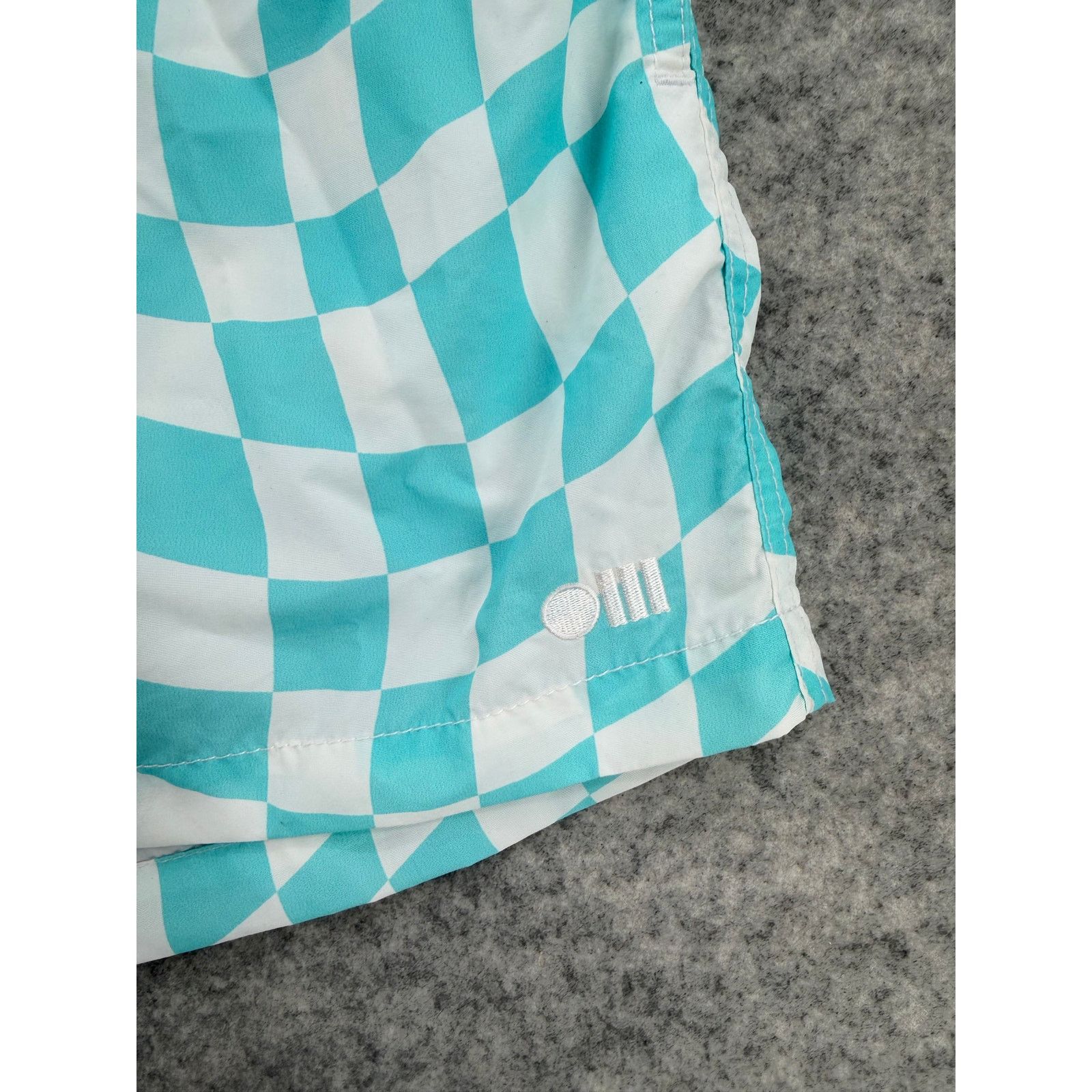 Solid & Striped NWT Bloomie's x Solid & Striped Cyan Wavy Check Swim Trunks Size US 35 - 2 Thumbnail