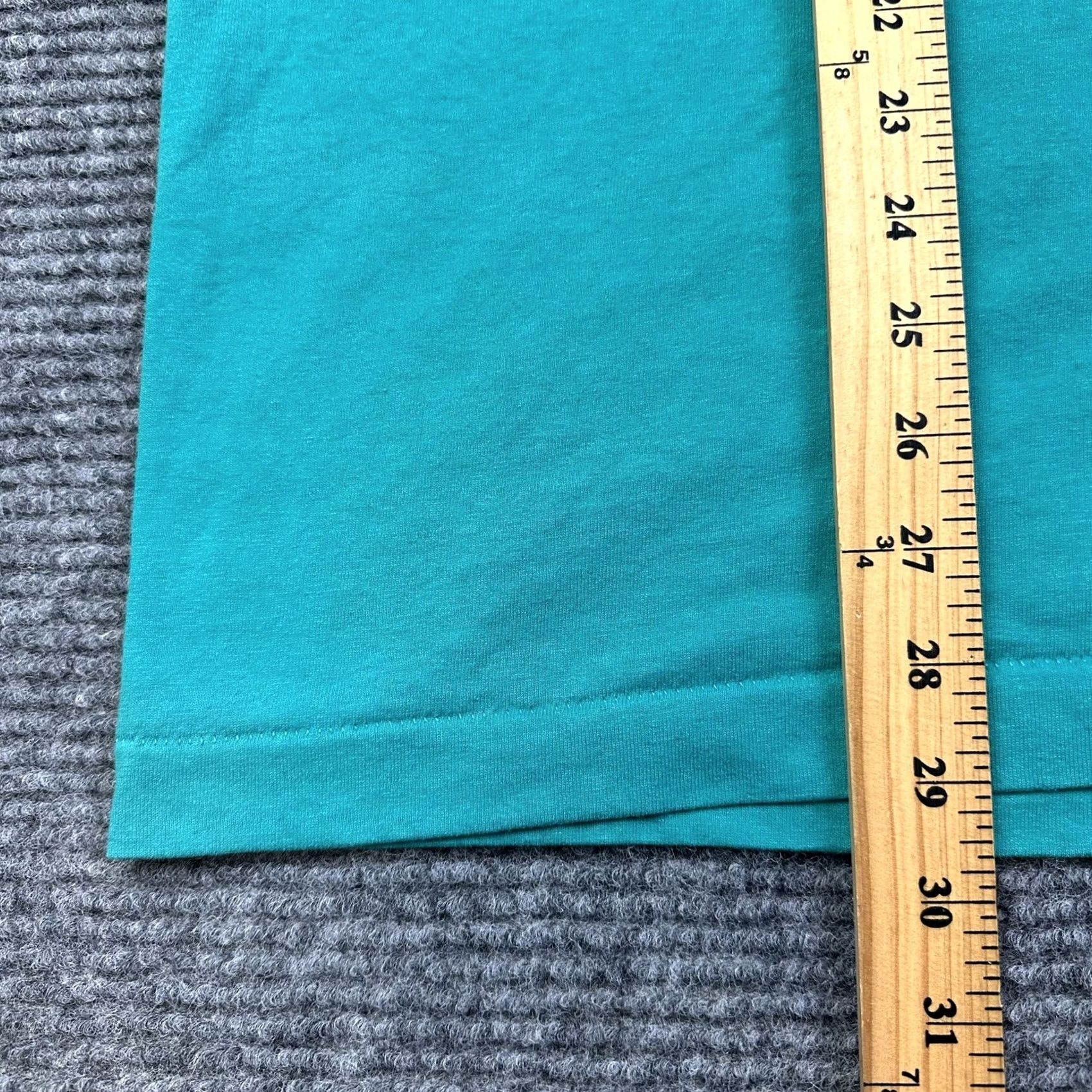 Fruit Of The Loom VINTAGE Fruit of the Loom T-Shirt Adult XL Single Stitch Green Crew Neck Cotton Blend 90s 80s All Seasons Mens Womens Unisex Size US XL / EU 56 / 4 - 5 Thumbnail