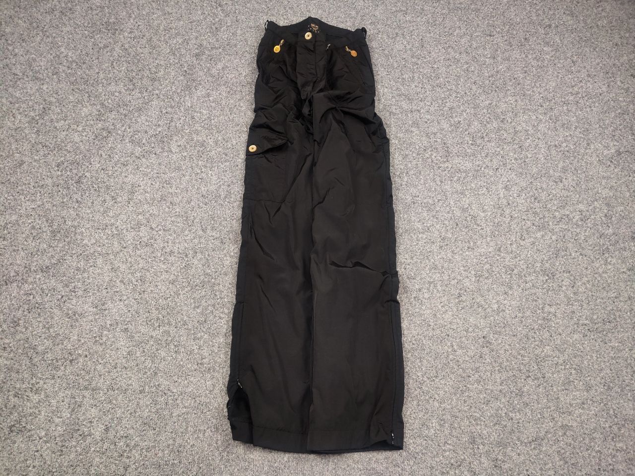 MCM Vintage MCM Sports Nylon Black wide casual Zip Trouser pants Size 38" / US 16 / IT 52 - 3 Thumbnail