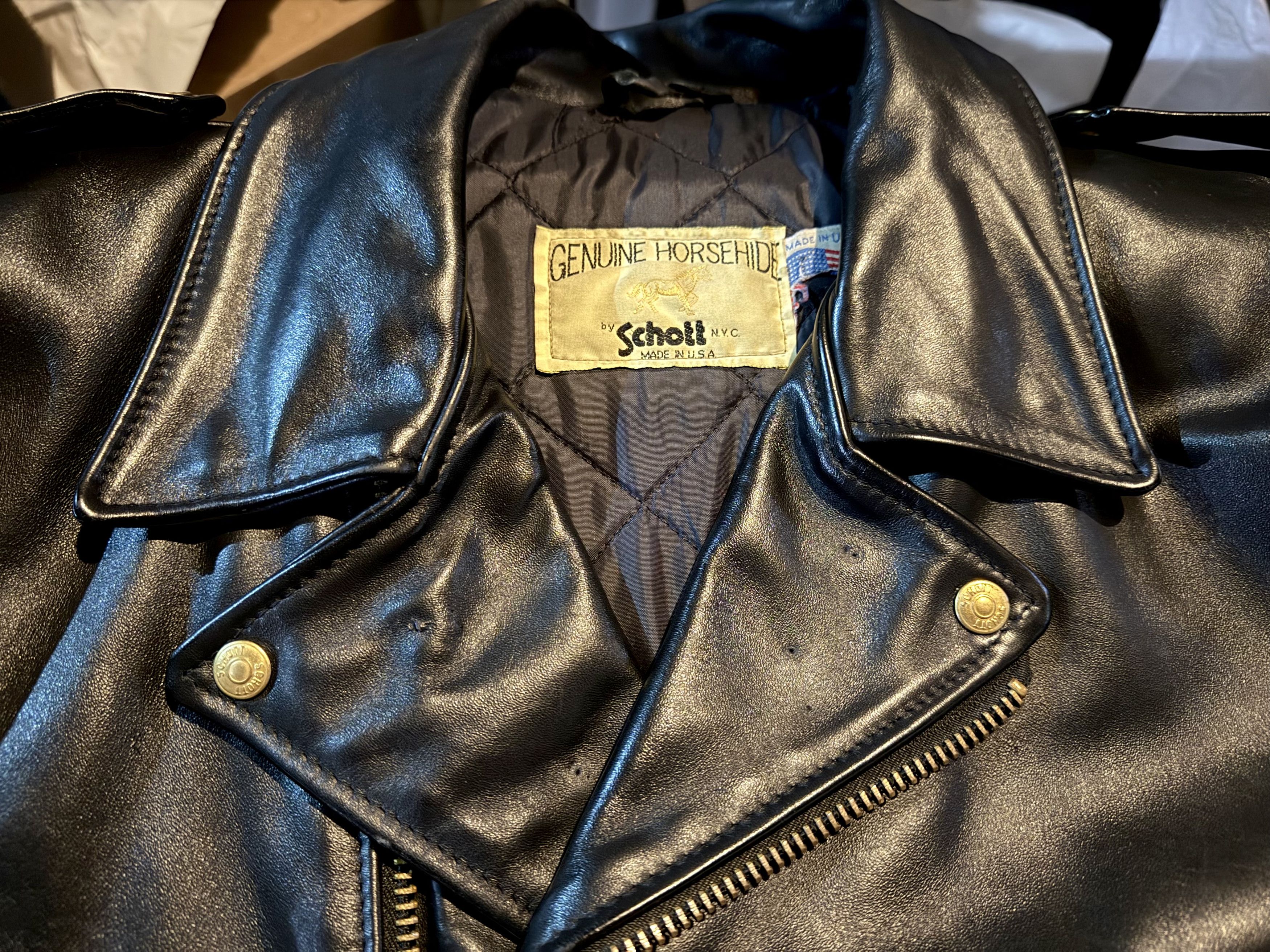 Schott Vintage 90’s Schott 611H Horsehide Sz48 Size US XXL / EU 58 / 5 - 6 Thumbnail