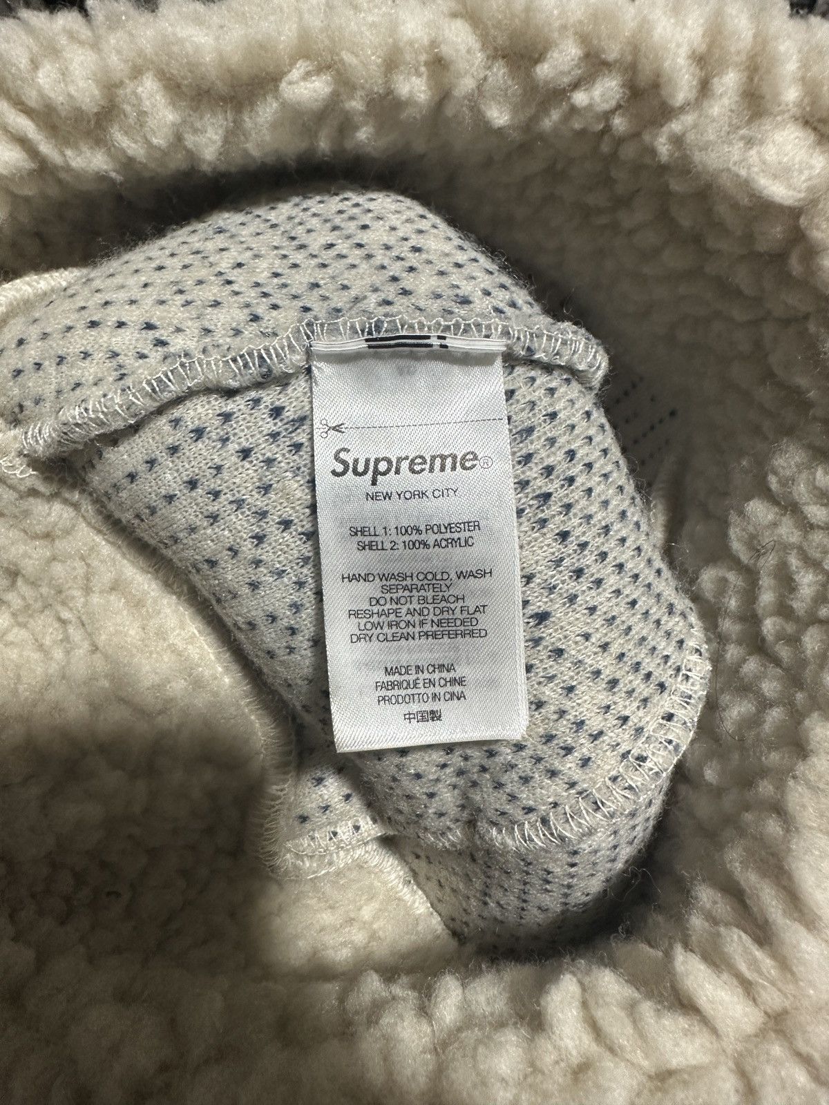 Supreme Supreme Sherpa Logo Beanie Size ONE SIZE - 3 Thumbnail