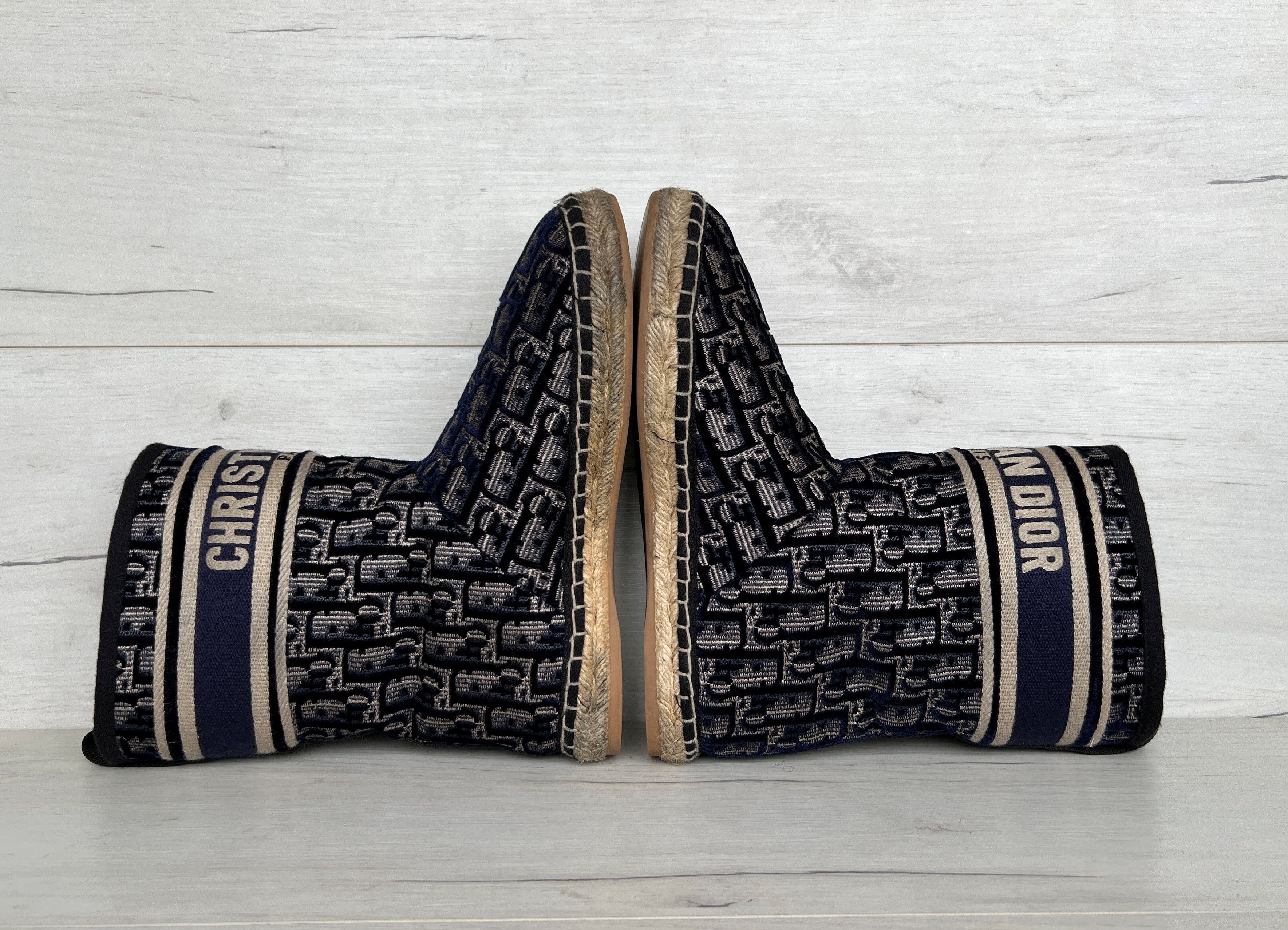 Dior CHRISTIAN DIOR Velvet Oblique Granville Espadrille Boots Size US 8 / IT 38 - 9 Thumbnail