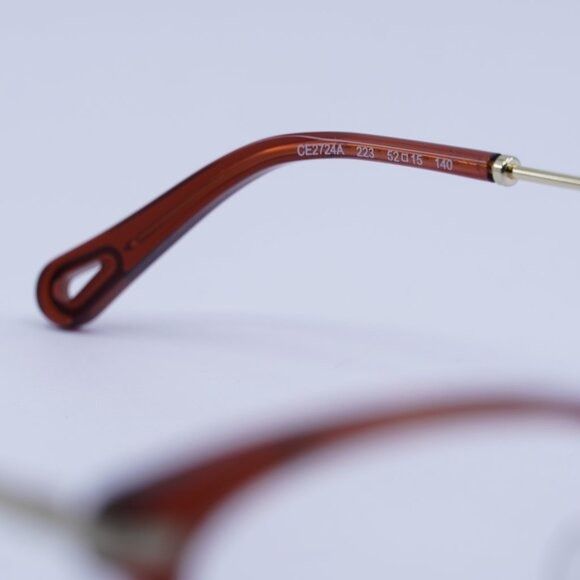 Chloe Chloe CE2724A 223 Burnt/Gold Eyeglasses 52mm Size ONE SIZE - 6 Thumbnail