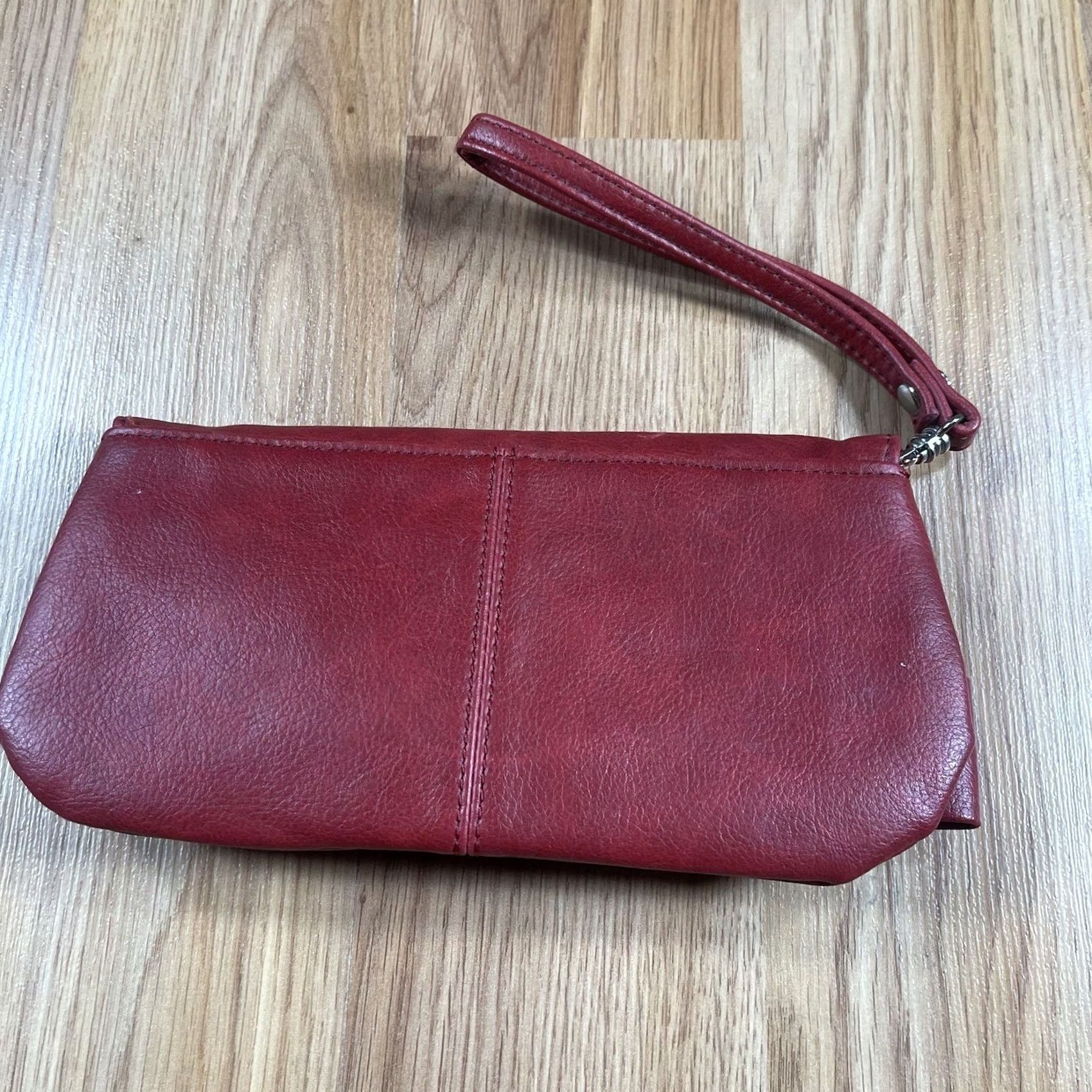Aldo Aldo Burgundy Leather Credit Card Pouch Hand Purse Wallet Bow Pouch Wallet Women Designer 8 x 4 in Size ONE SIZE - 4 Thumbnail