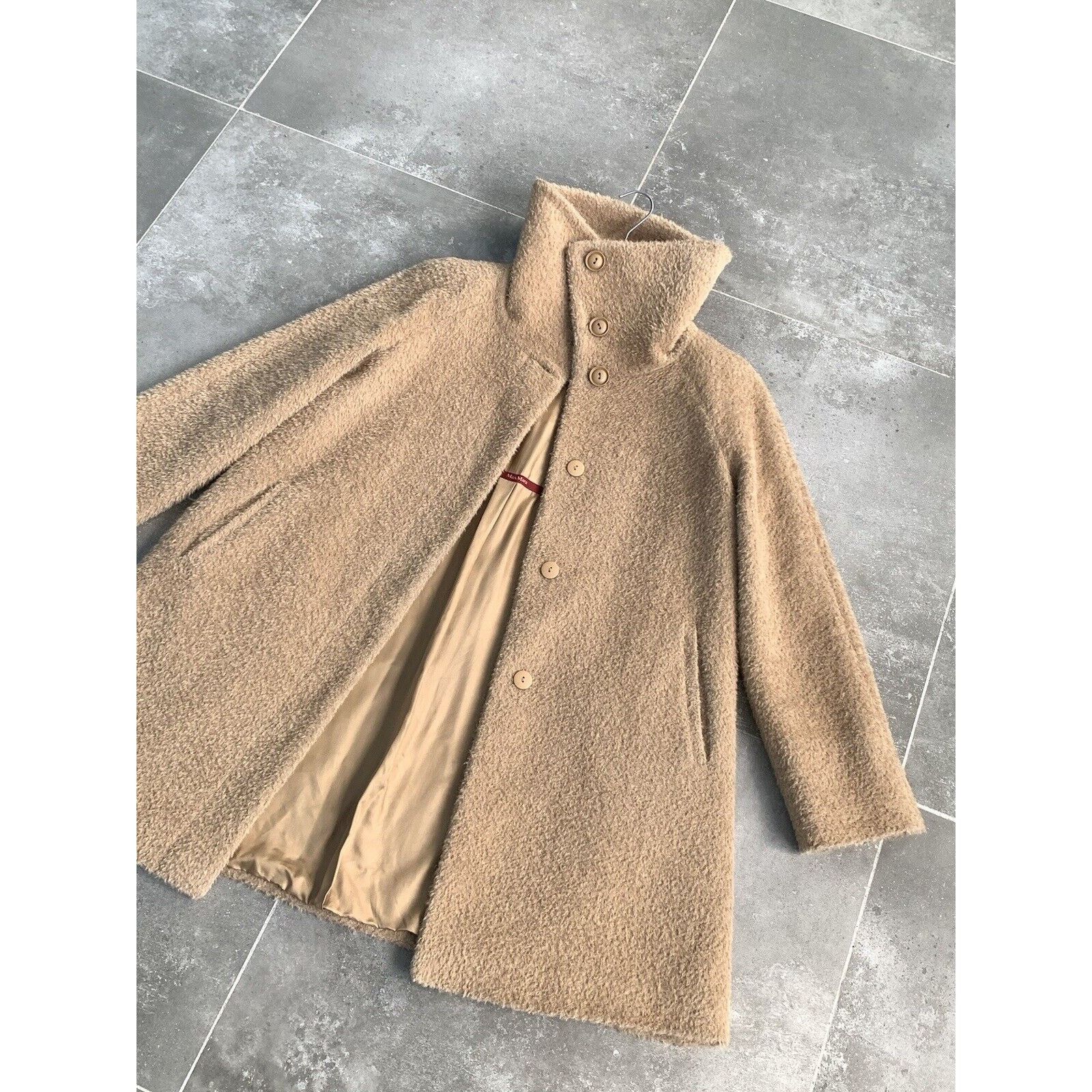 Max Mara Women's MAX MARA TEDDY ALPACA Trench Coat Jacket UK 14 US 12 Size XL / US 12-14 / IT 48-50 - 8 Thumbnail