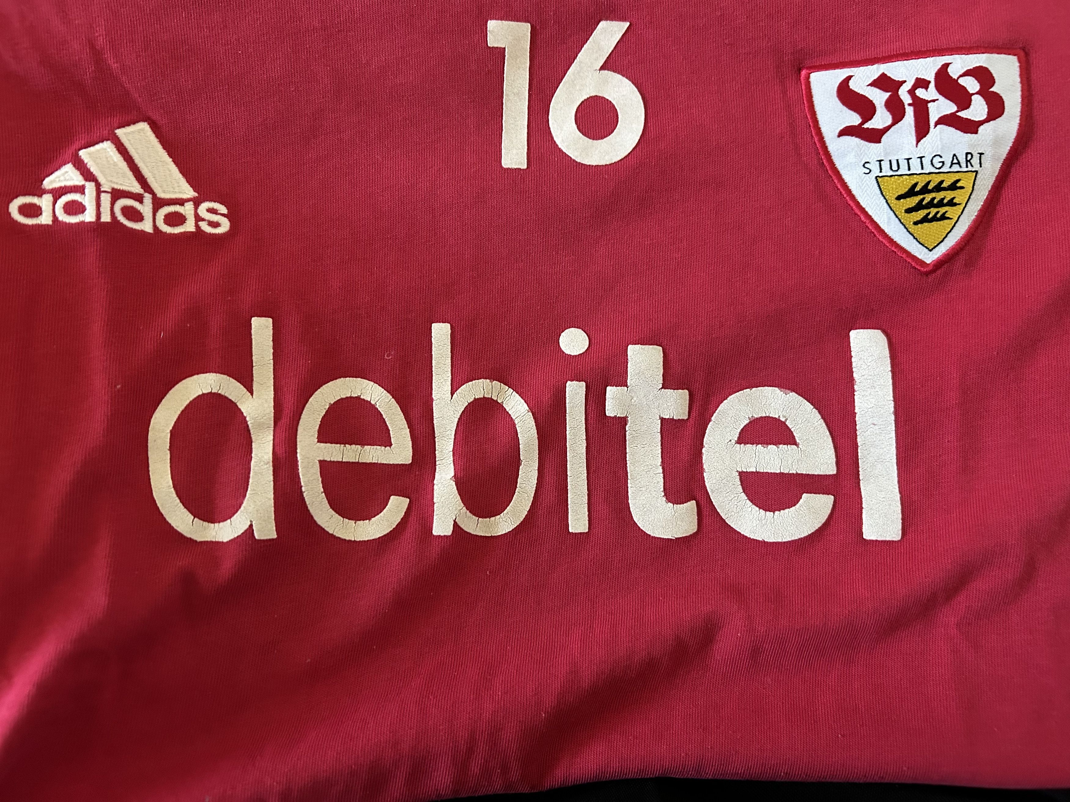 Adidas Vintage VFB STUTTGART 1999/2000 #16 CARNELL Adidas L UNIQUE Size US L / EU 52-54 / 3 - 5 Thumbnail