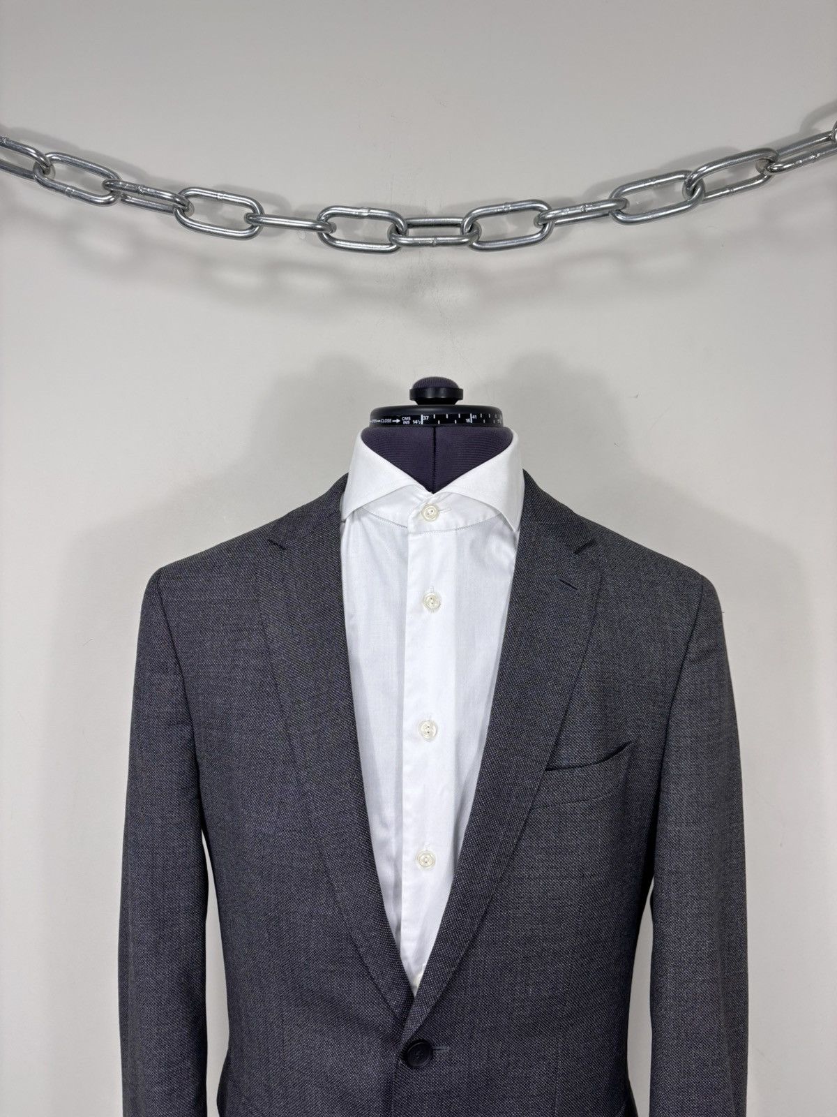 Hugo Boss Hugo Boss Men’s Grey Drago Super 120 Wool Blazer Jacket Size 38R - 2 Thumbnail