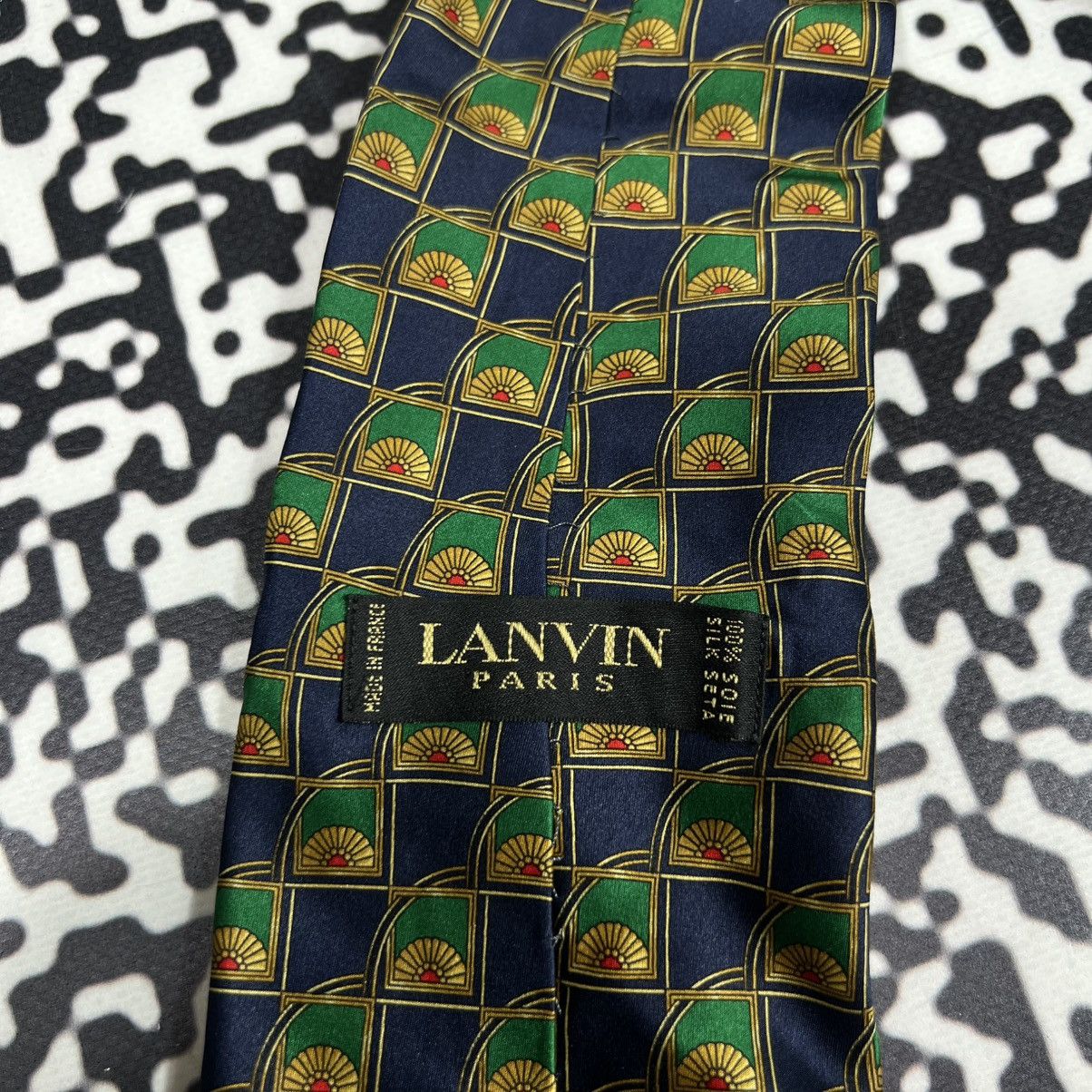 Lanvin Vintage Y2K Lanvin Paris Silk Luxury Retro Classic Style Tie Size ONE SIZE - 5 Thumbnail