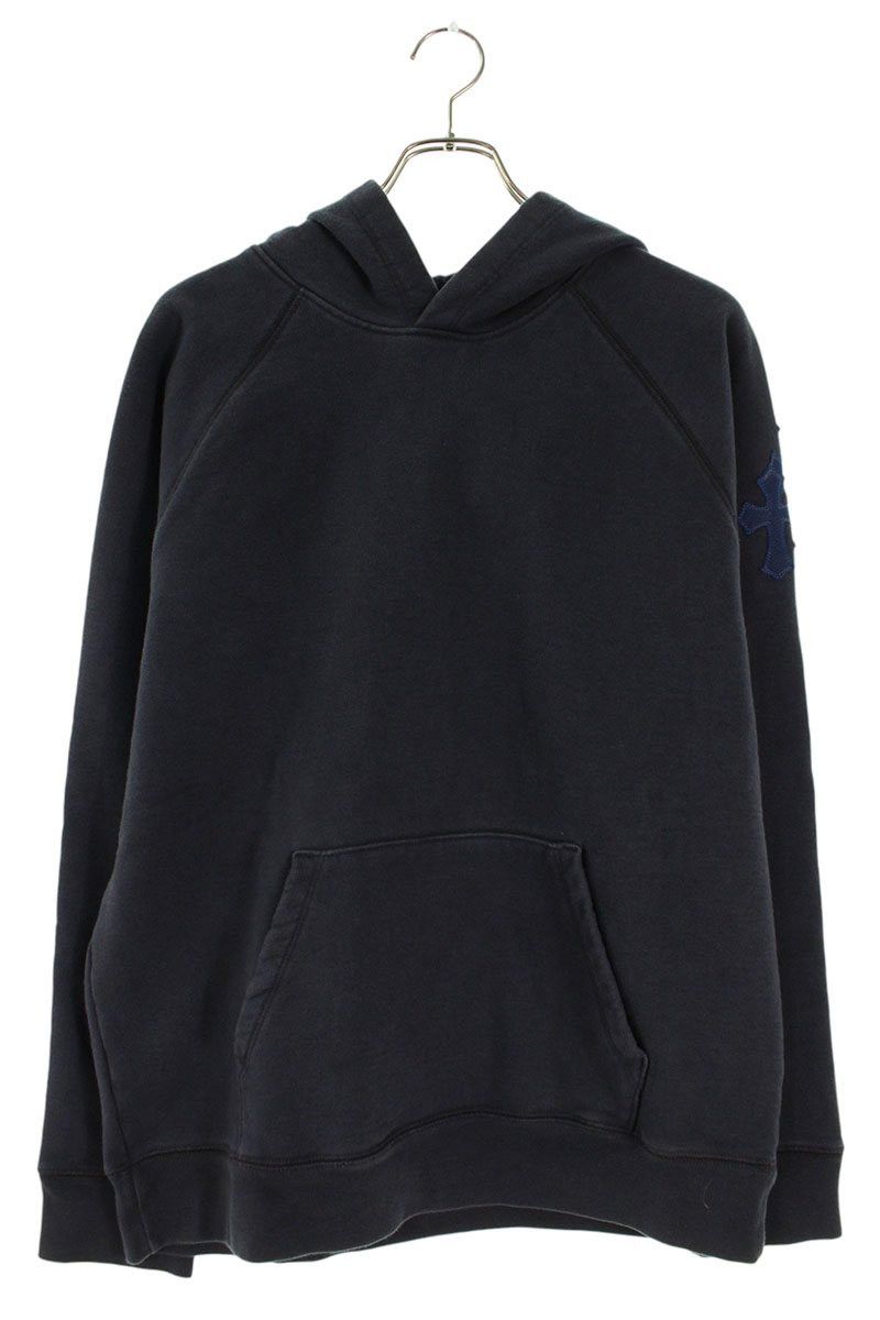 Chrome Hearts Chrome Hearts Label Cross Patch Hoodie Navy/Silver Size L Size US L / EU 52-54 / 3 - 1 Thumbnail