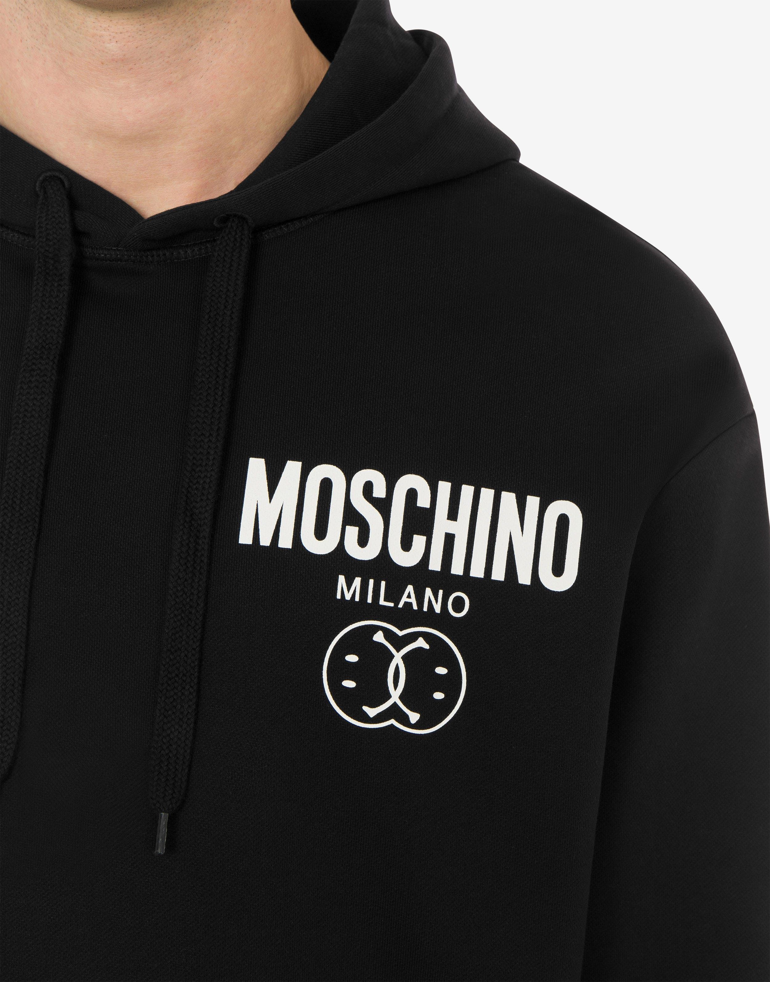 Moschino o1y0225 Logo Hoodie in Black Size US M / EU 48-50 / 2 - 2 Thumbnail