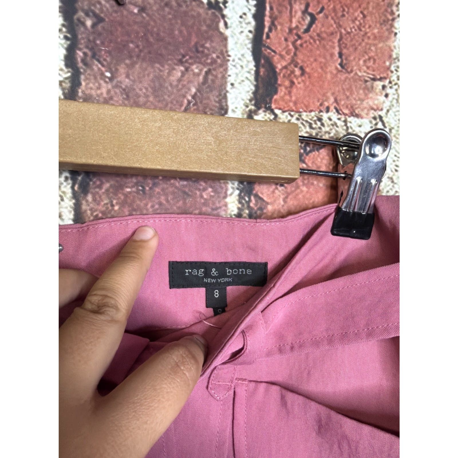 Rag & Bone VINTAGE Rag & Bone Trail Belted High Waist Shorts Cuffed Cargo Pink Sz 8 Size 30" / US 8 / IT 44 - 2 Thumbnail