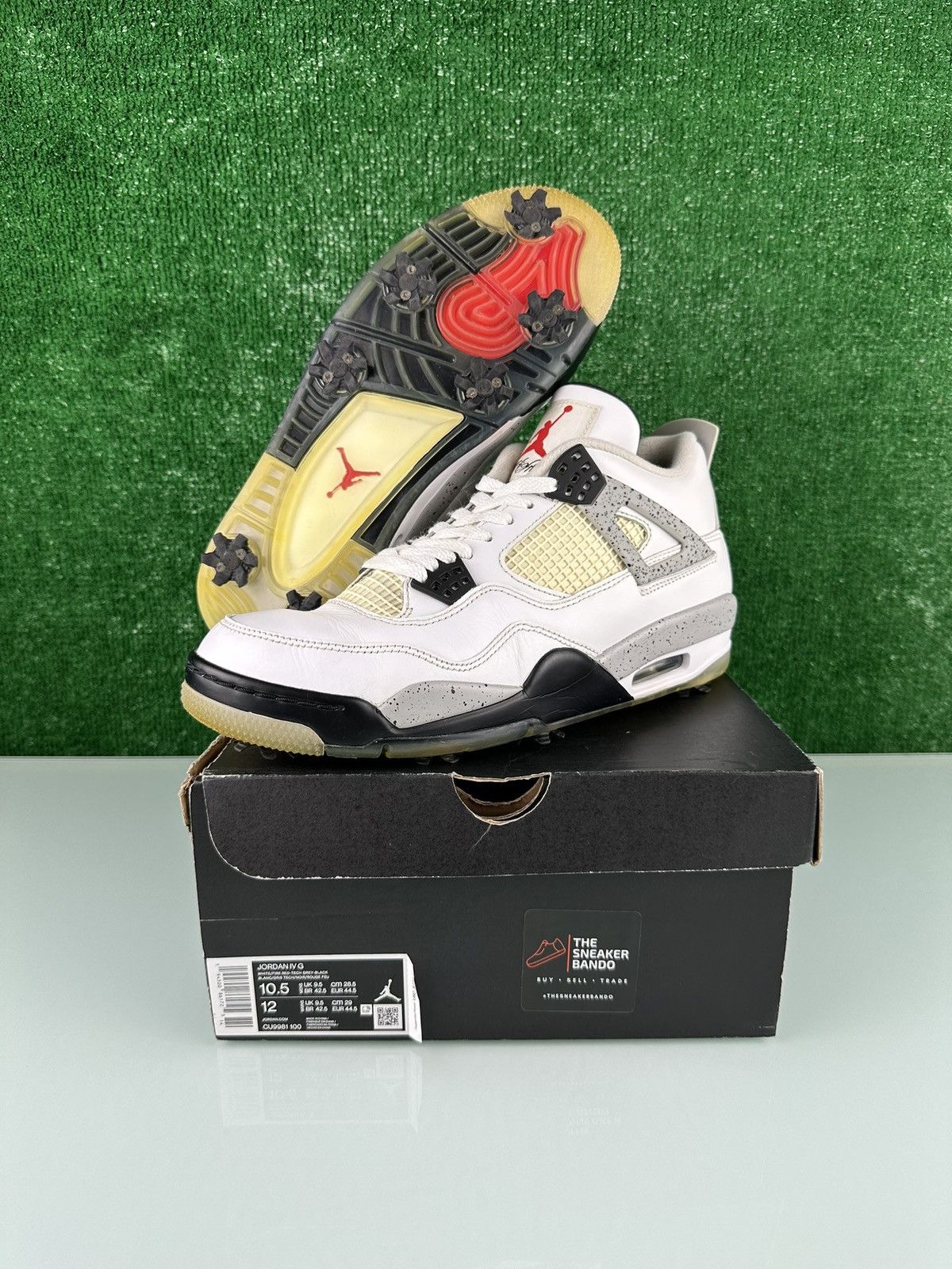 Jordan 4 White Cement Golf Size 10.5