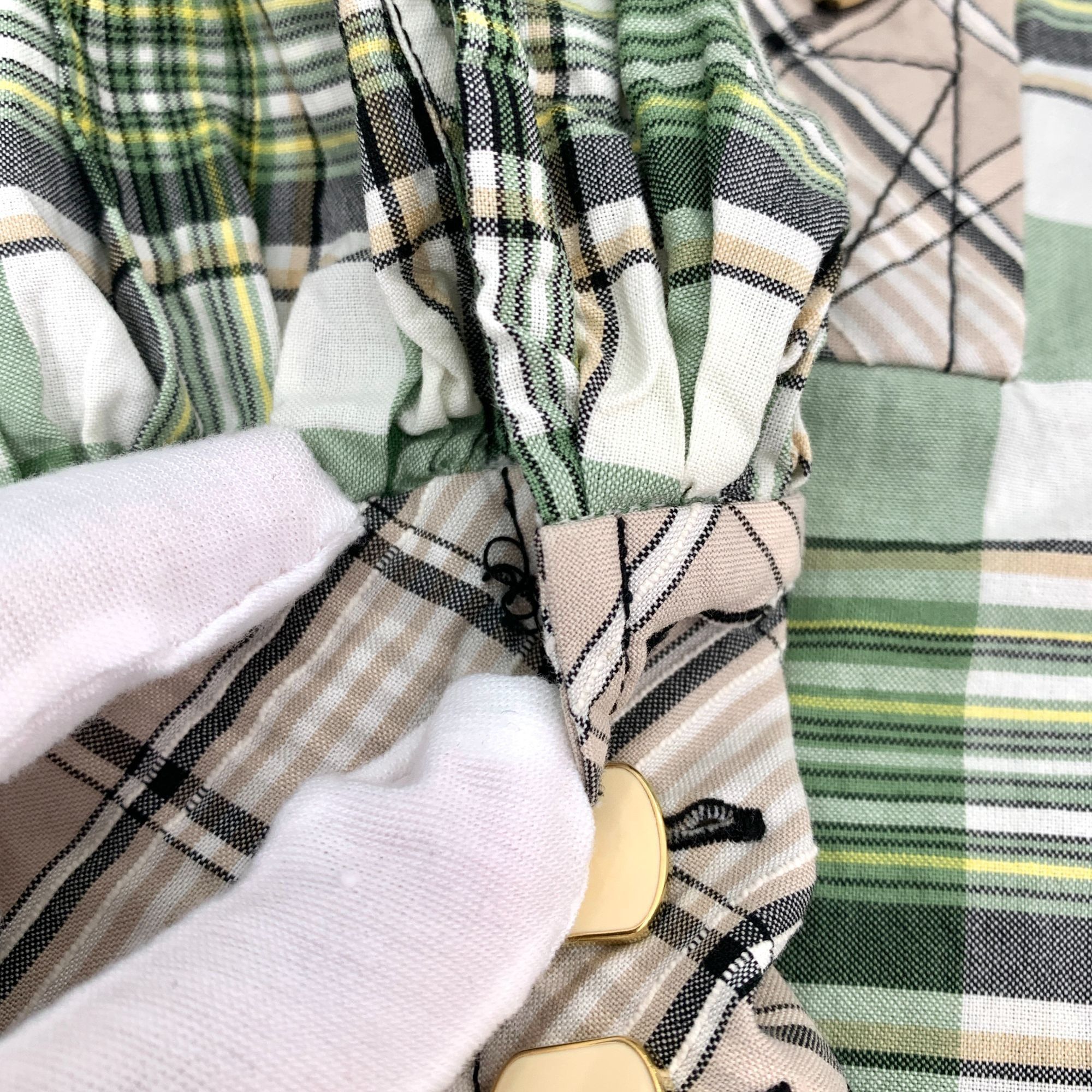 Louis Vuitton X9270 Louis Vuitton Green & Beige Plaid Button-Up Shirt Size US M / EU 48-50 / 2 - 8 Thumbnail