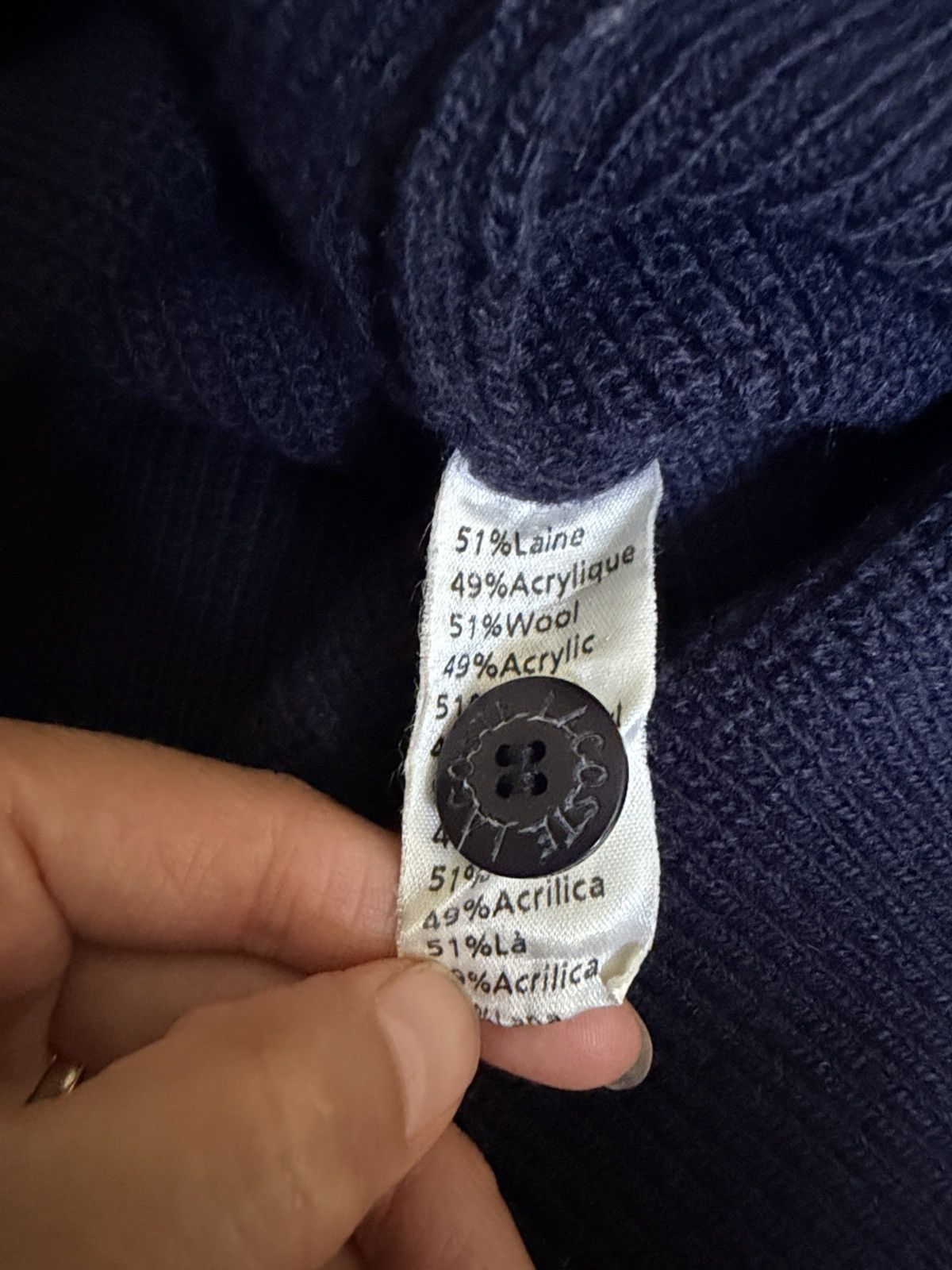 Lacoste VTG Chemise Lacoste Made in France Navy Cardigan Size US M / EU 48-50 / 2 - 8 Thumbnail