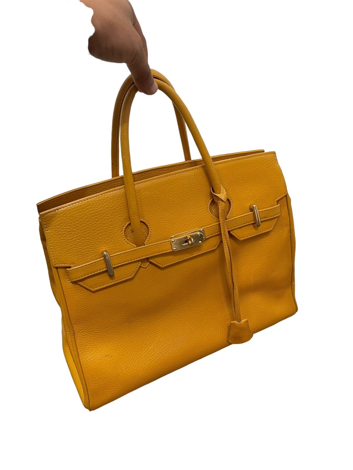 Japanese Brand Birkin Bag Leather Vintage Unknown Handmade Custom 1🟩 Size ONE SIZE - 3 Thumbnail