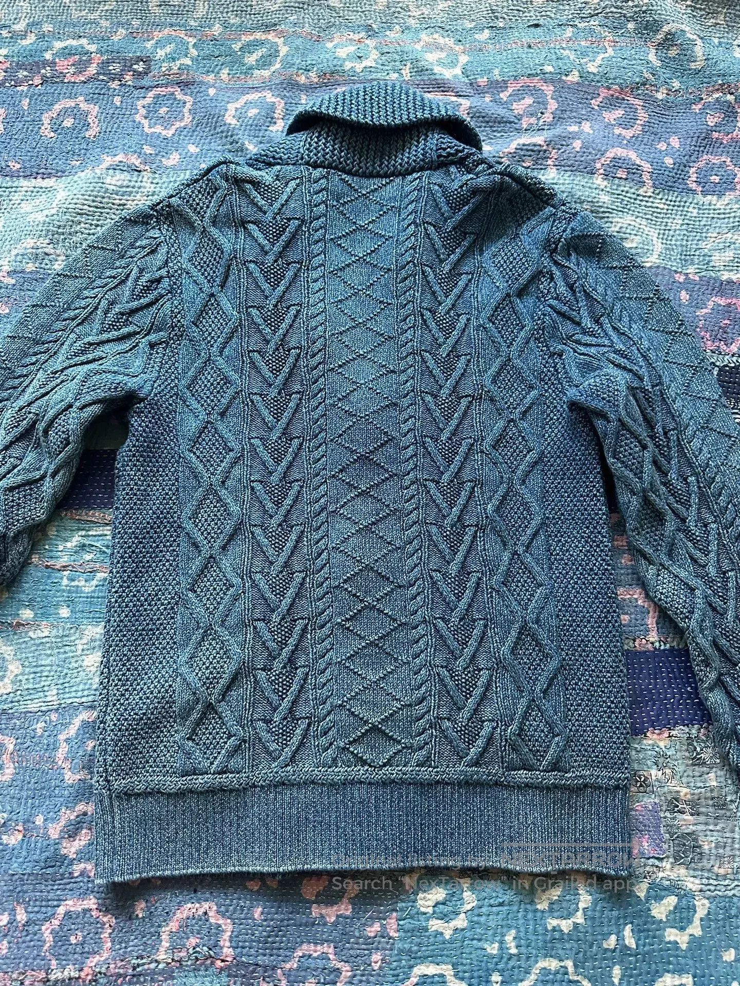 RRL Ralph Lauren RRL Blue Dyed Wool Knit Sweater. Size US M / EU 48-50 / 2 - 2 Thumbnail