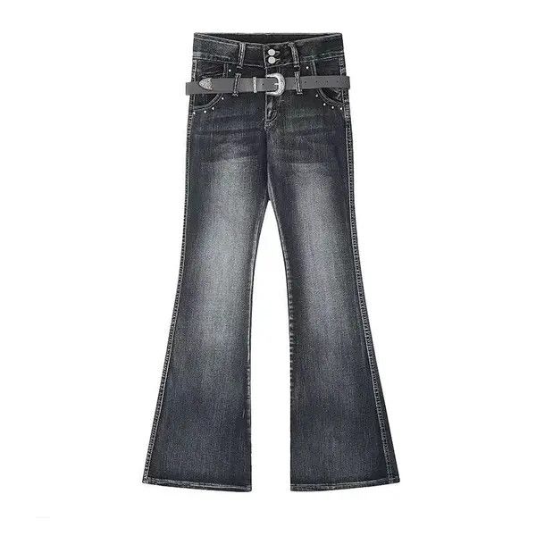 VIBE Vintage Street Hip Hop Y2K Micro Flare Jeans Size US 28 / EU 44 - 5 Thumbnail