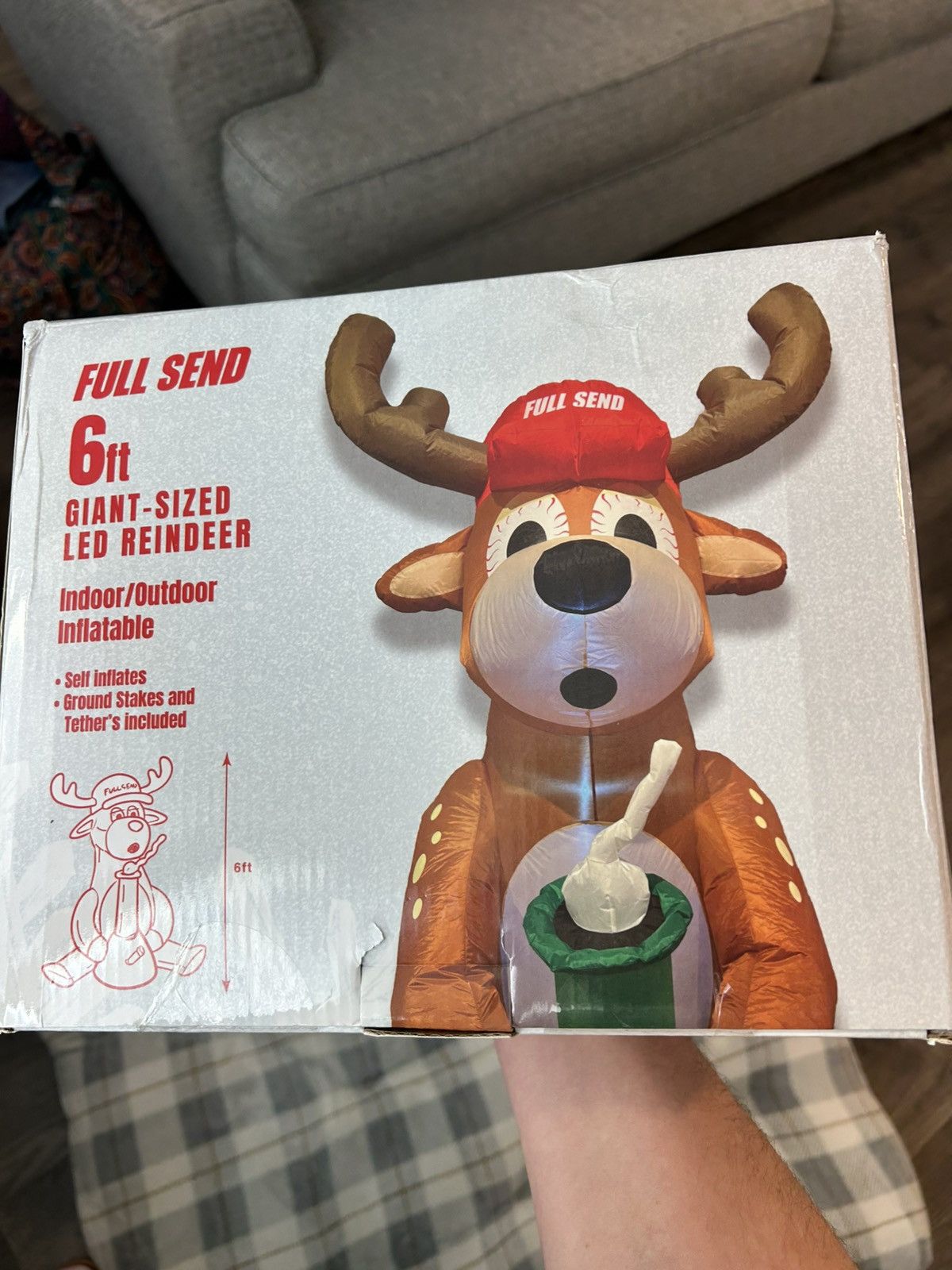 Full Send Full Send inflatable reindeer Size ONE SIZE - 2 Thumbnail