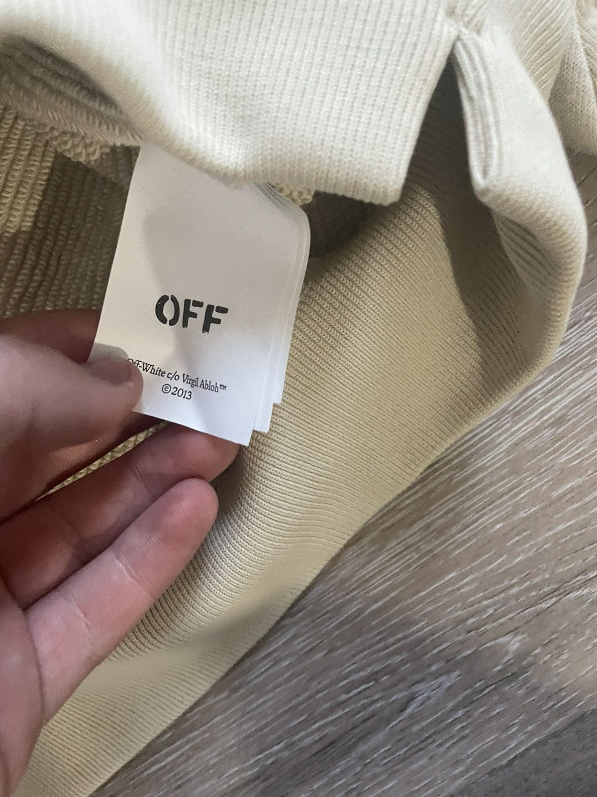 Off-White Off White beige cream hoodie size M Size US M / EU 48-50 / 2 - 2 Thumbnail